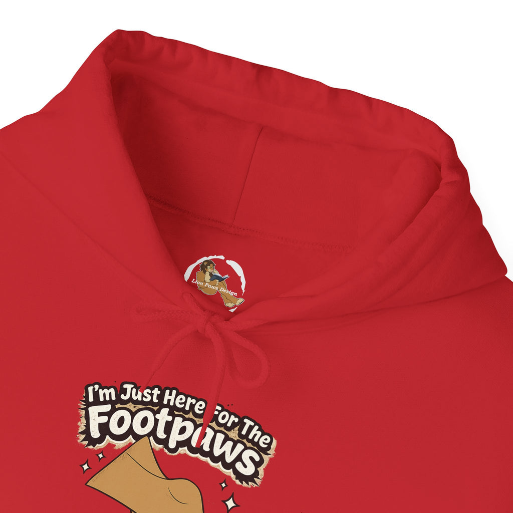 Footpaws Lion Paw Illustration Hoodie | Cute Feline Paws Graphic