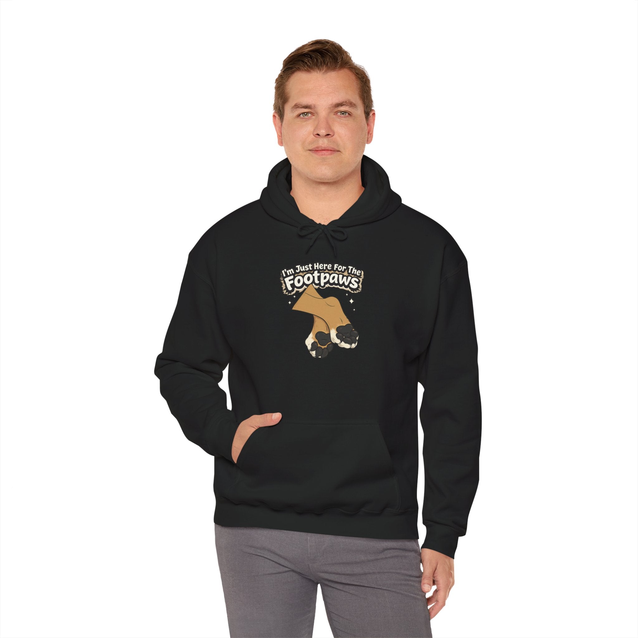 Footpaws Lion Paw Illustration Hoodie | Cute Feline Paws Graphic