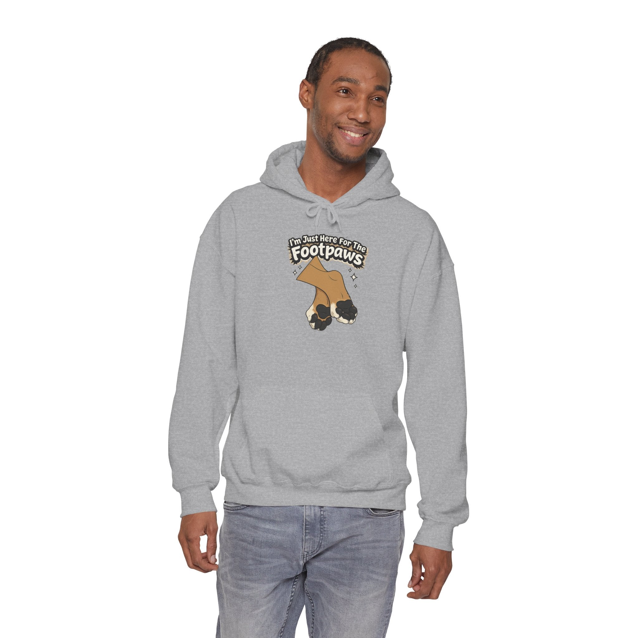 Footpaws Lion Paw Illustration Hoodie | Cute Feline Paws Graphic