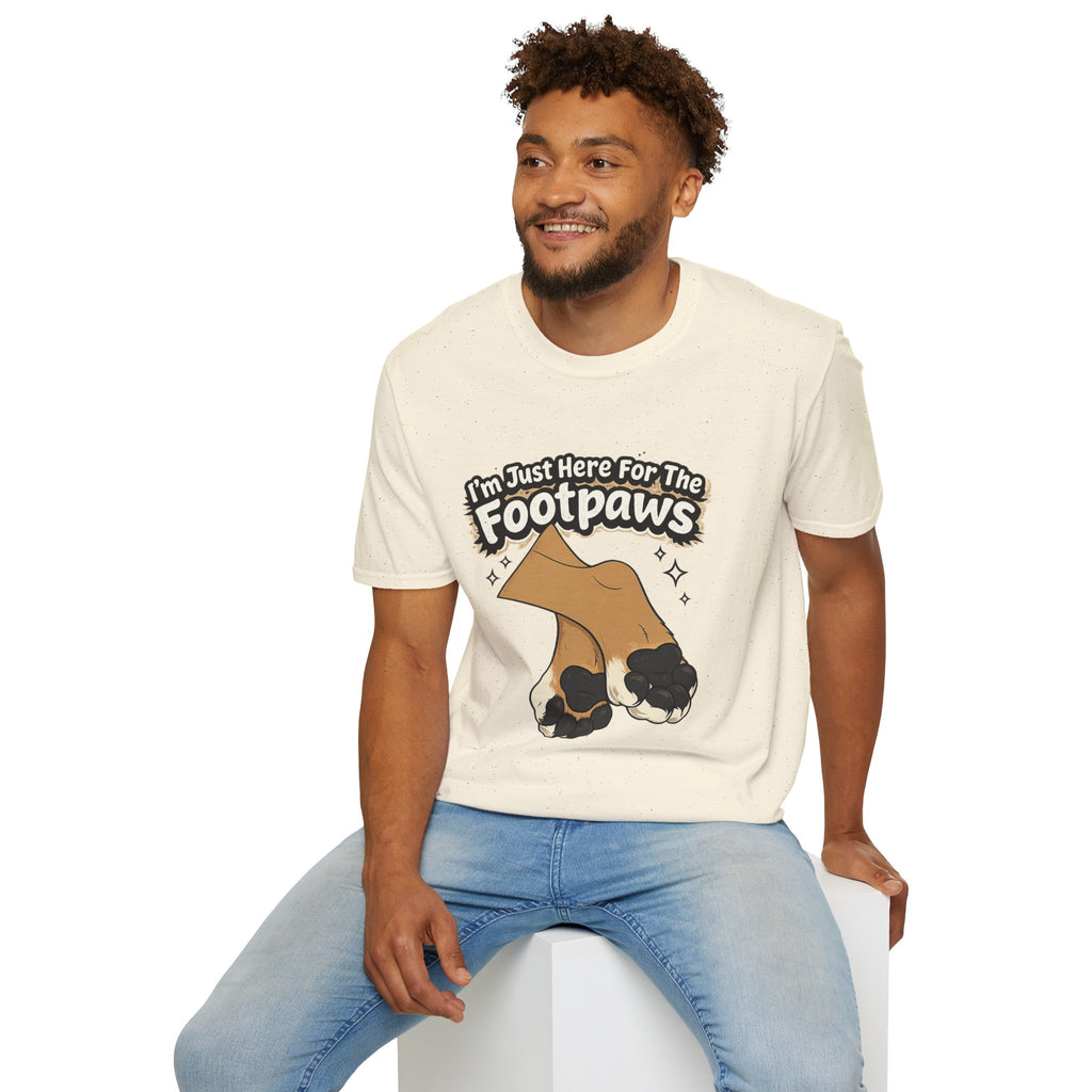 Im Just Here For The Footpaws T-Shirt | Lion Paw Illustration, Graphic Tee