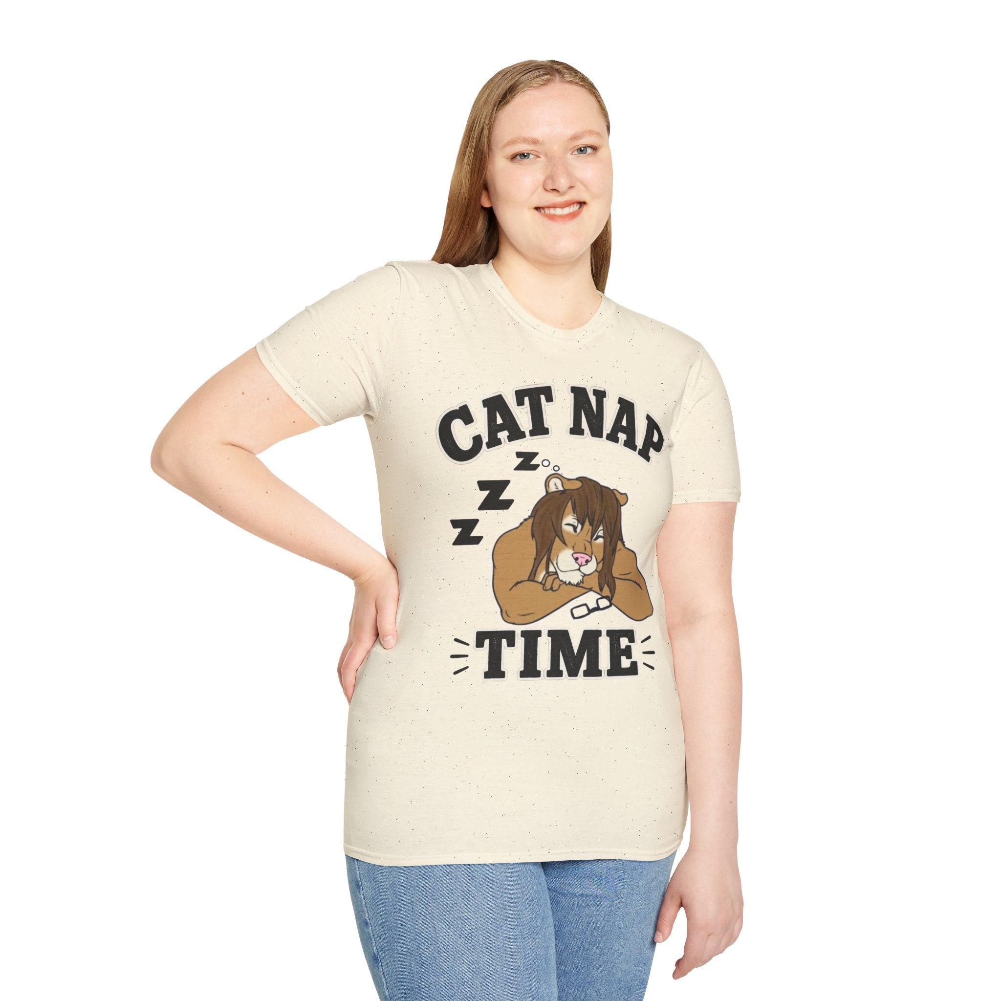 Sleeping Lion Cat Nap T-Shirt | Cute Furry Cat Graphic Tee
