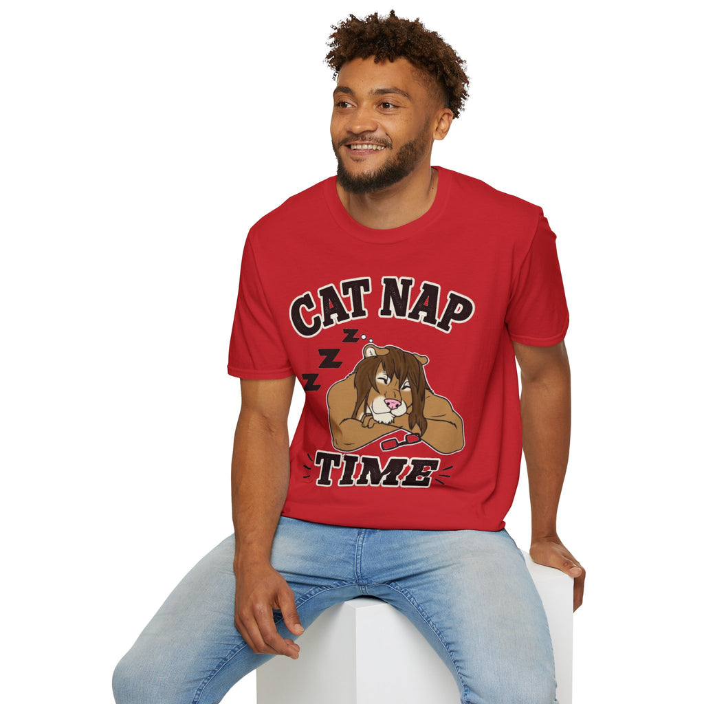 Sleeping Lion Cat Nap T-Shirt | Cute Furry Cat Graphic Tee