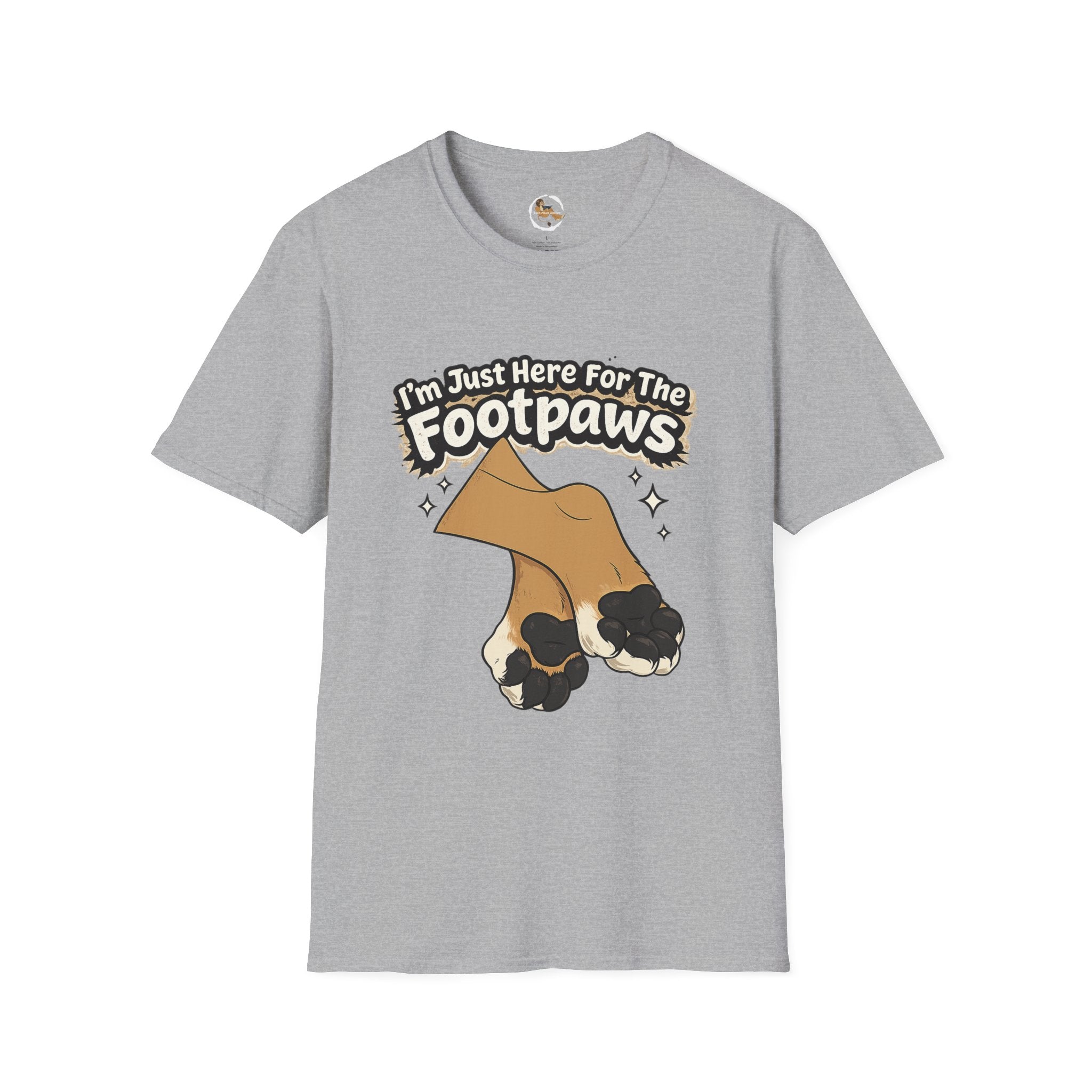 Im Just Here For The Footpaws T-Shirt | Lion Paw Illustration, Graphic Tee