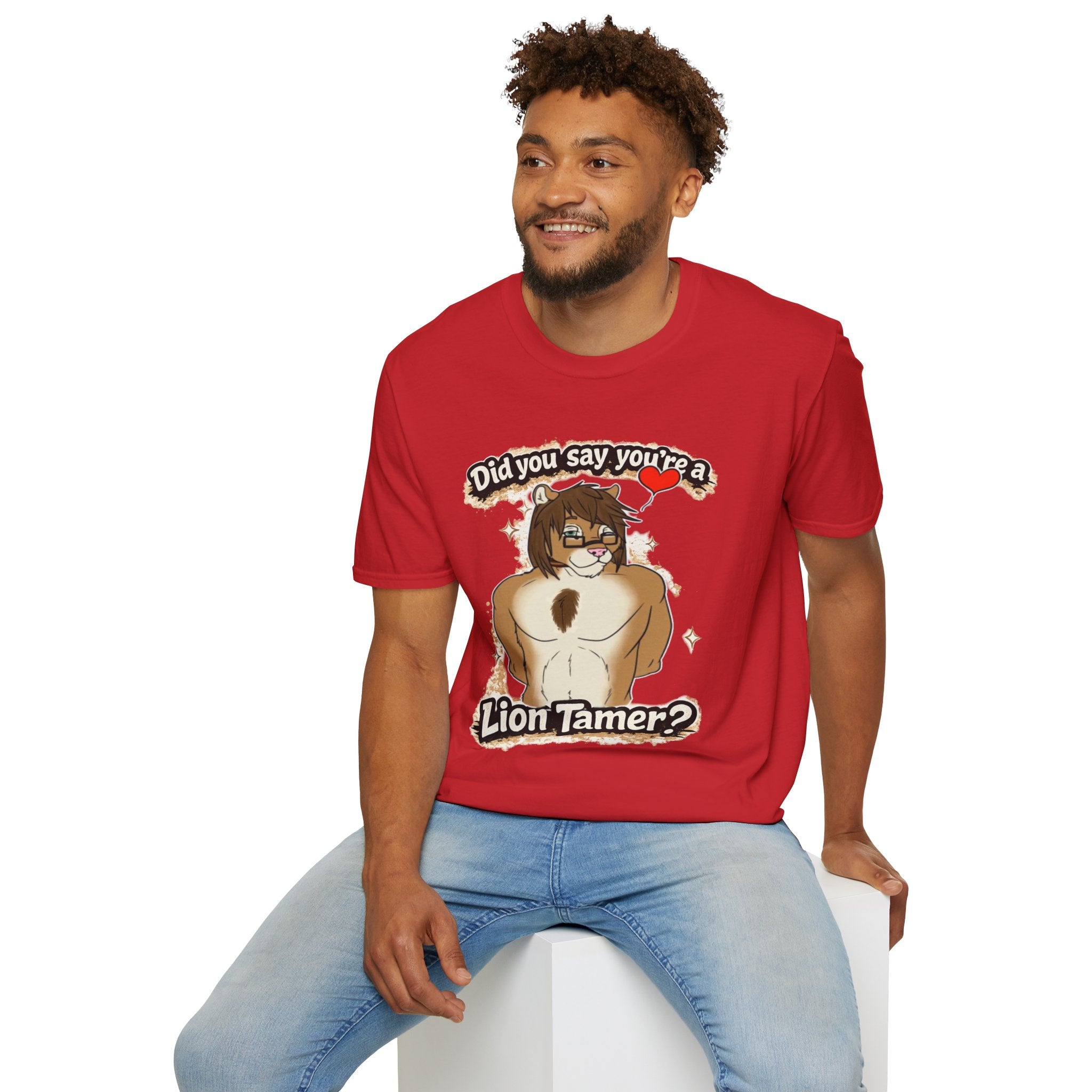 Did you say you're a Lion Tamer? T-Shirt | Furry Lion Character Tee