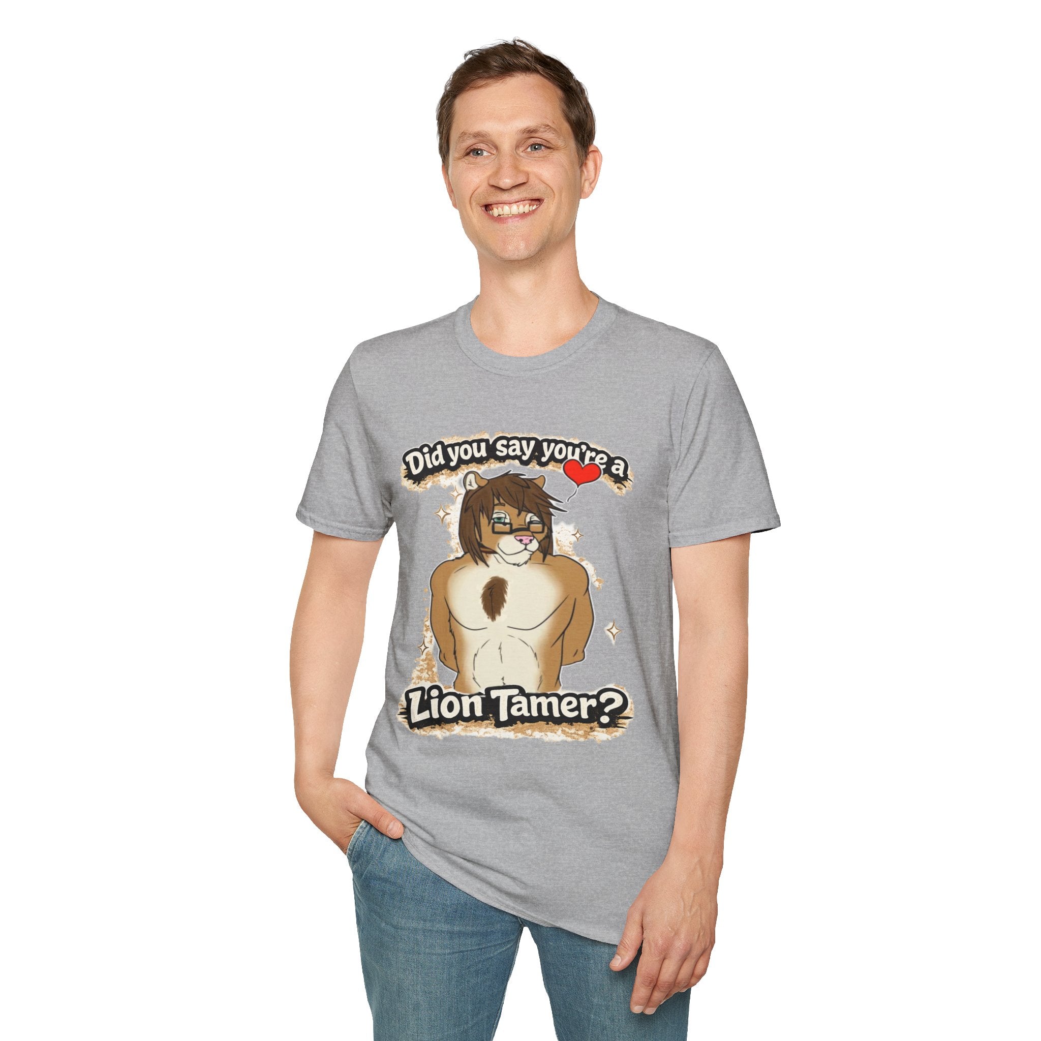 Did you say you're a Lion Tamer? T-Shirt | Furry Lion Character Tee