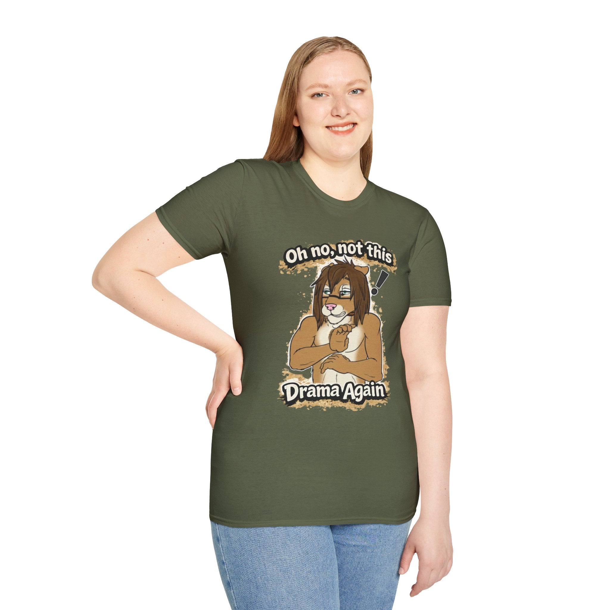 Oh No Not This Drama Again T-Shirt | Sarcastic Furry Character Tee
