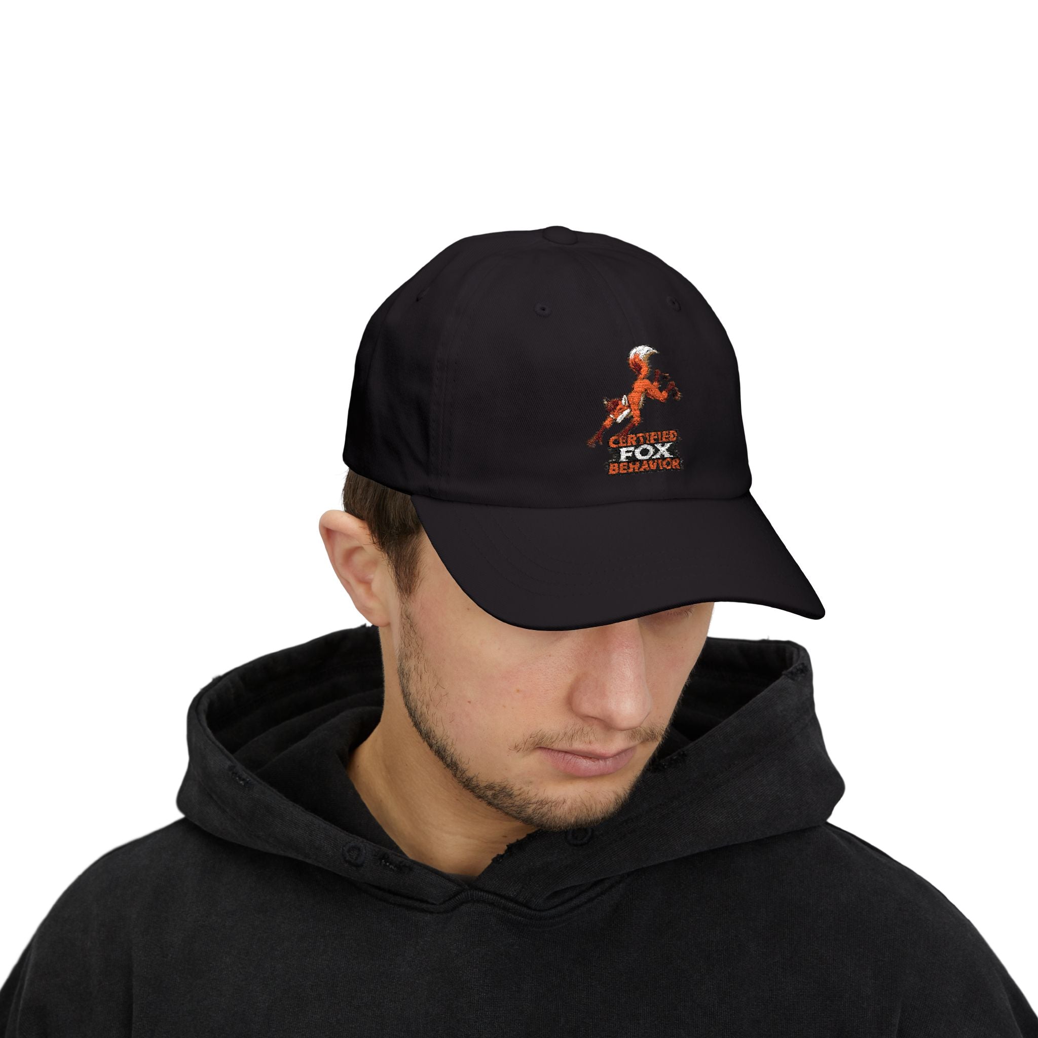 Crafted Fox Illustration Dad Cap | Retro Fox Behavior Logo