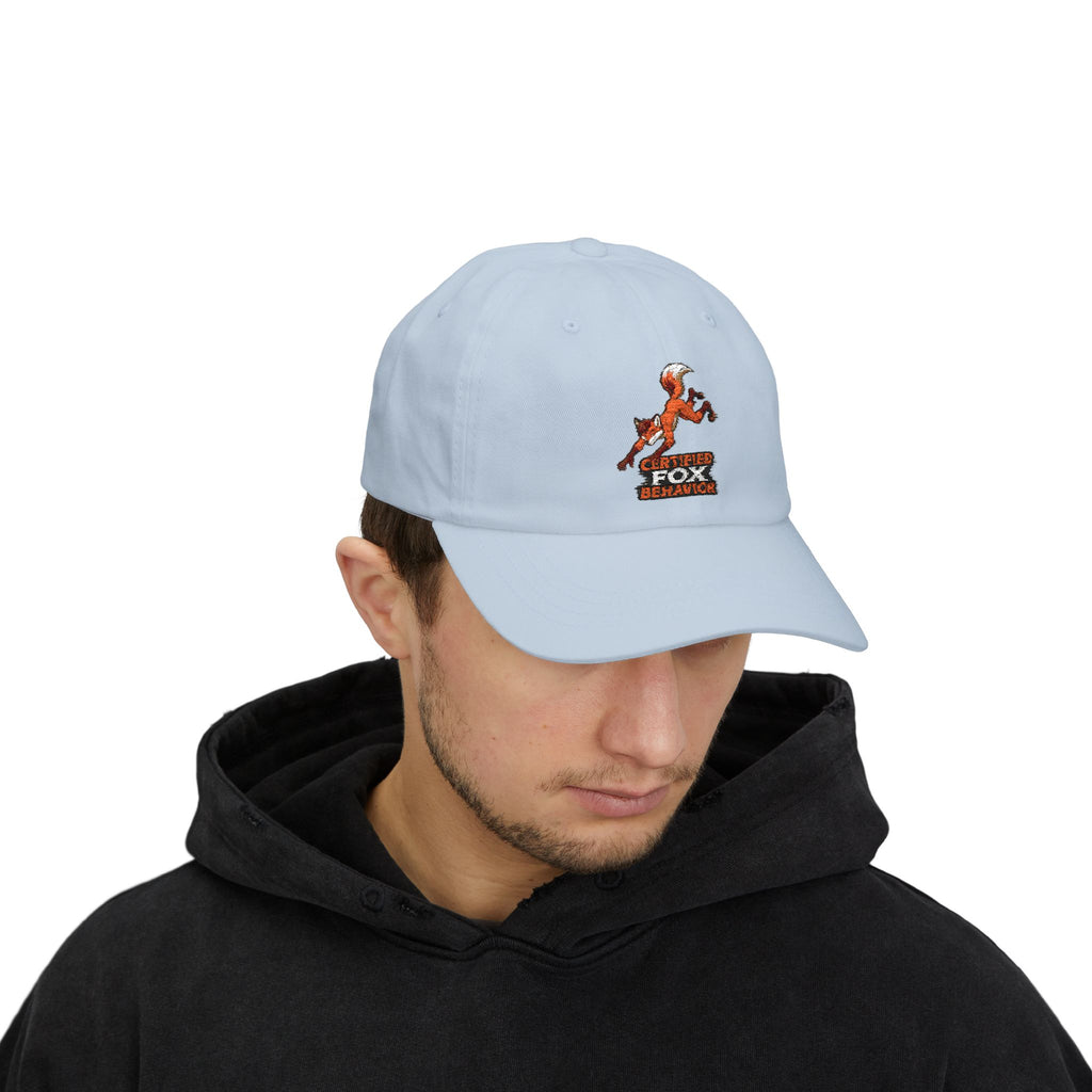 Crafted Fox Illustration Dad Cap | Retro Fox Behavior Logo