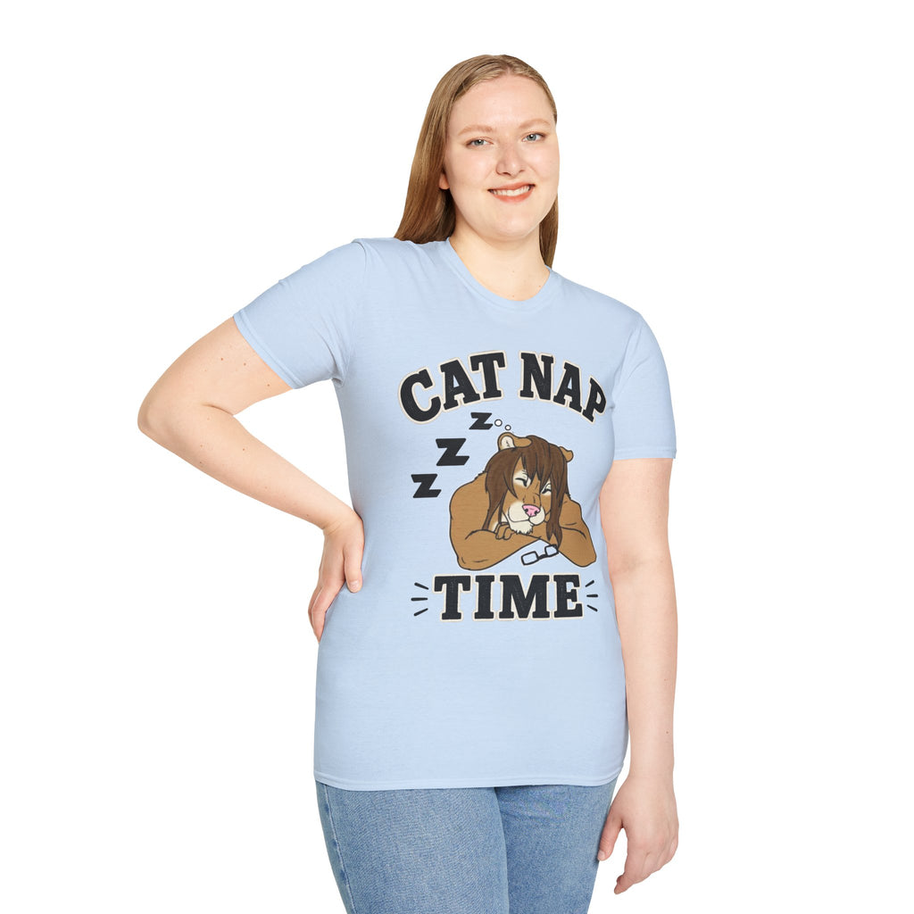 Sleeping Lion Cat Nap T-Shirt | Cute Furry Cat Graphic Tee