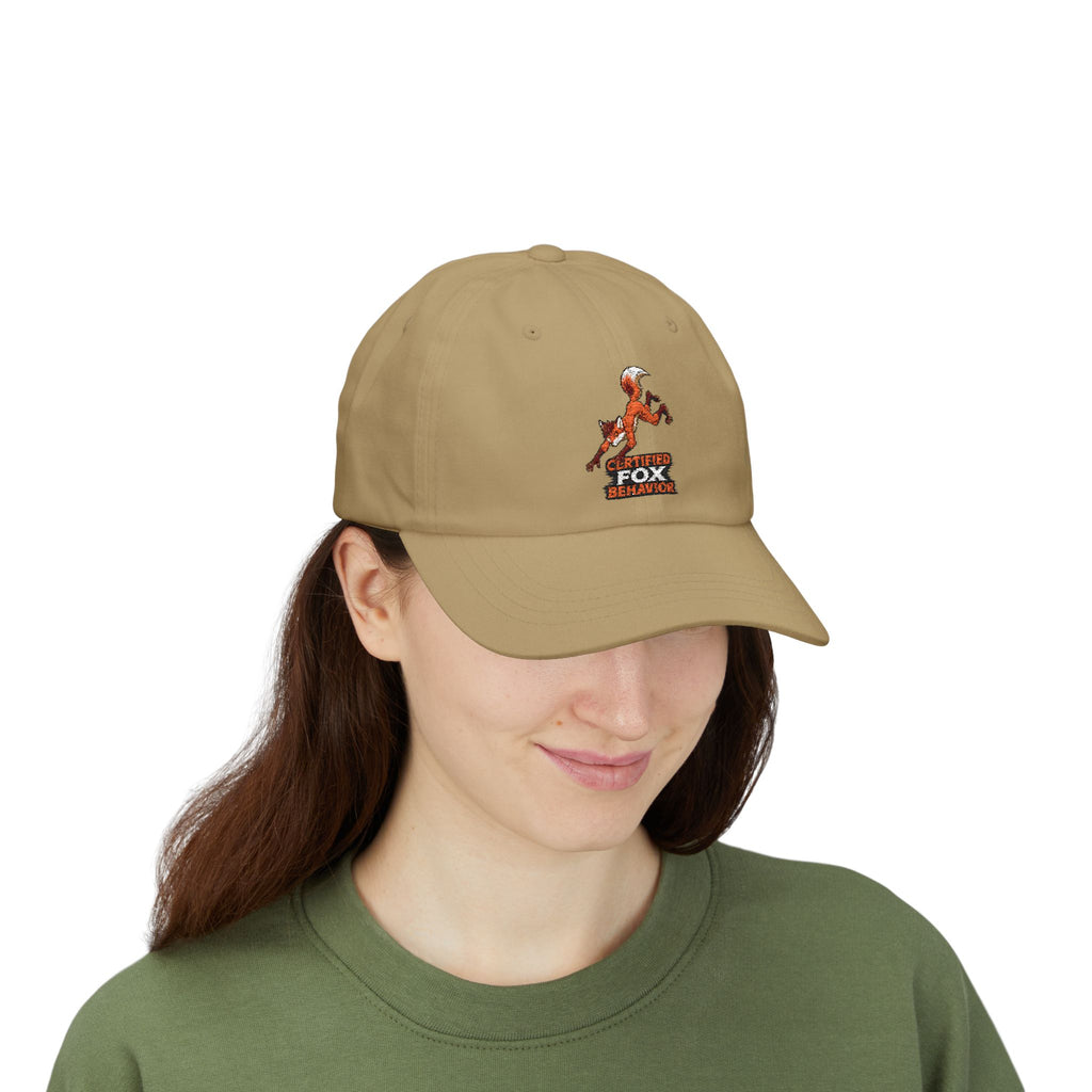 Crafted Fox Illustration Dad Cap | Retro Fox Behavior Logo
