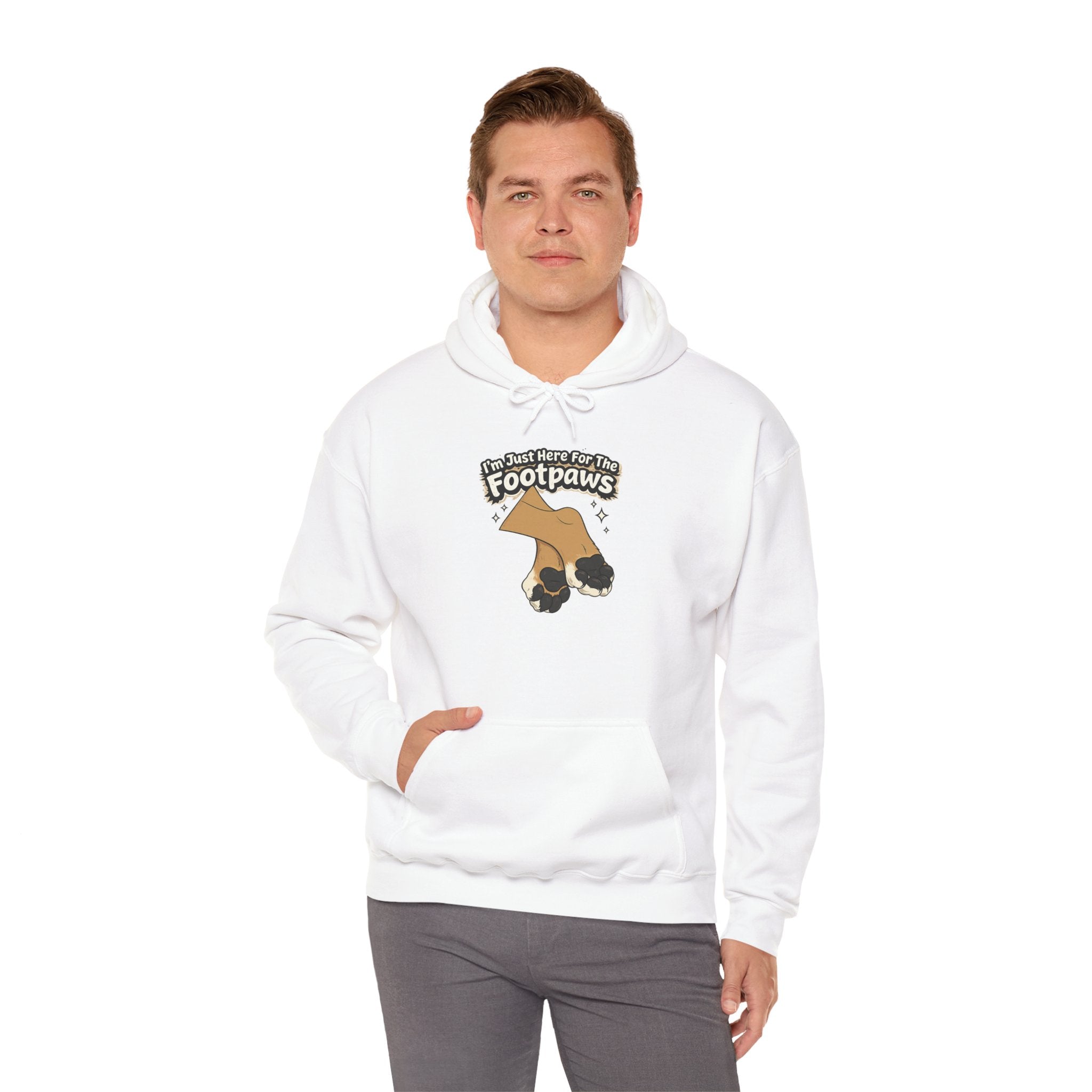 Footpaws Lion Paw Illustration Hoodie | Cute Feline Paws Graphic