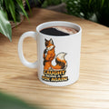 Cute Red Fox Illustration Mug | Cheerful Fox Coffee Cup