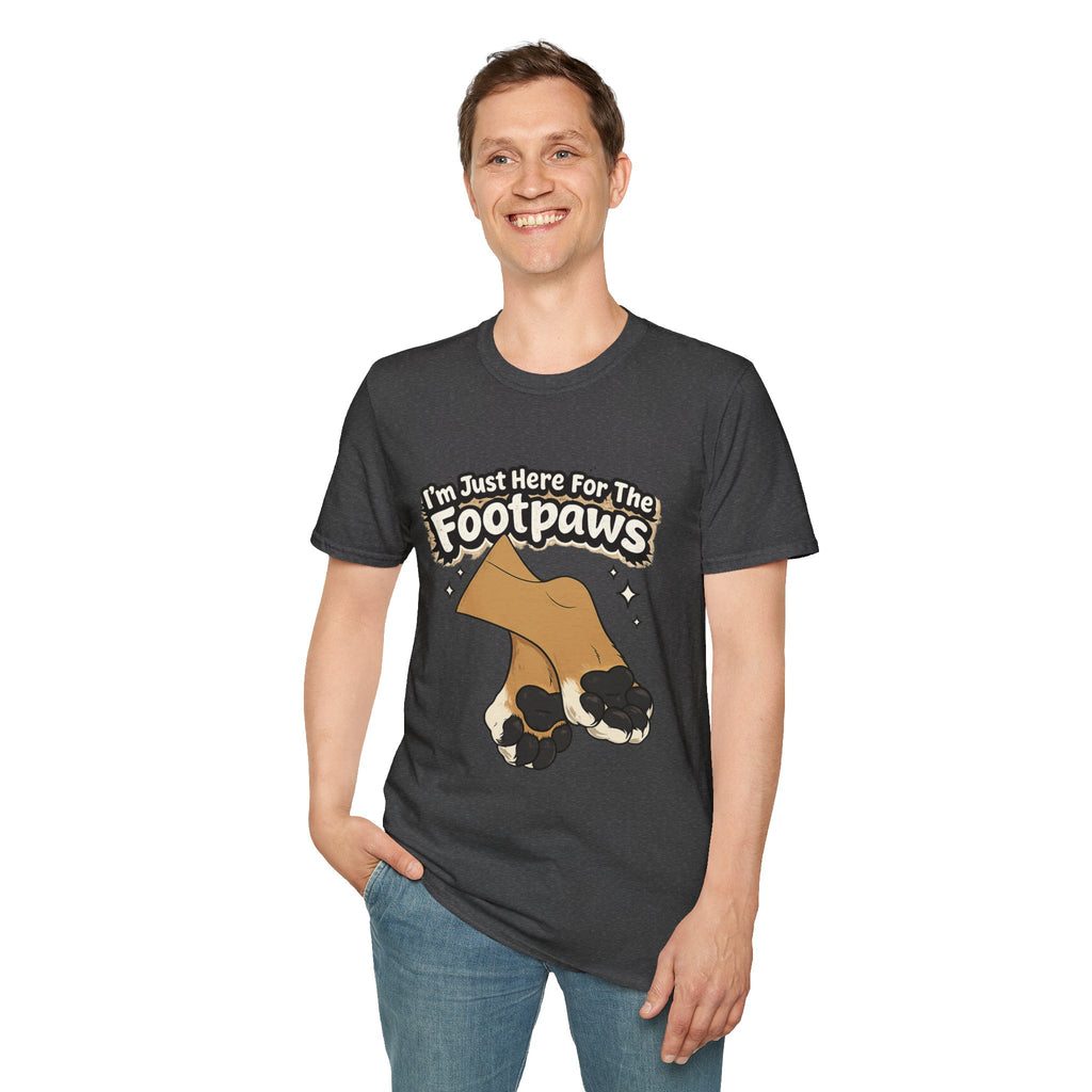 Im Just Here For The Footpaws T-Shirt | Lion Paw Illustration, Graphic Tee