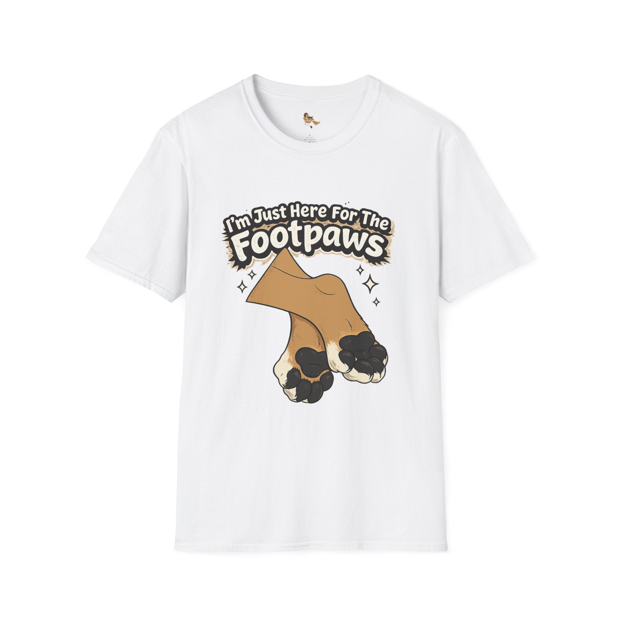 Im Just Here For The Footpaws T-Shirt | Lion Paw Illustration, Graphic Tee