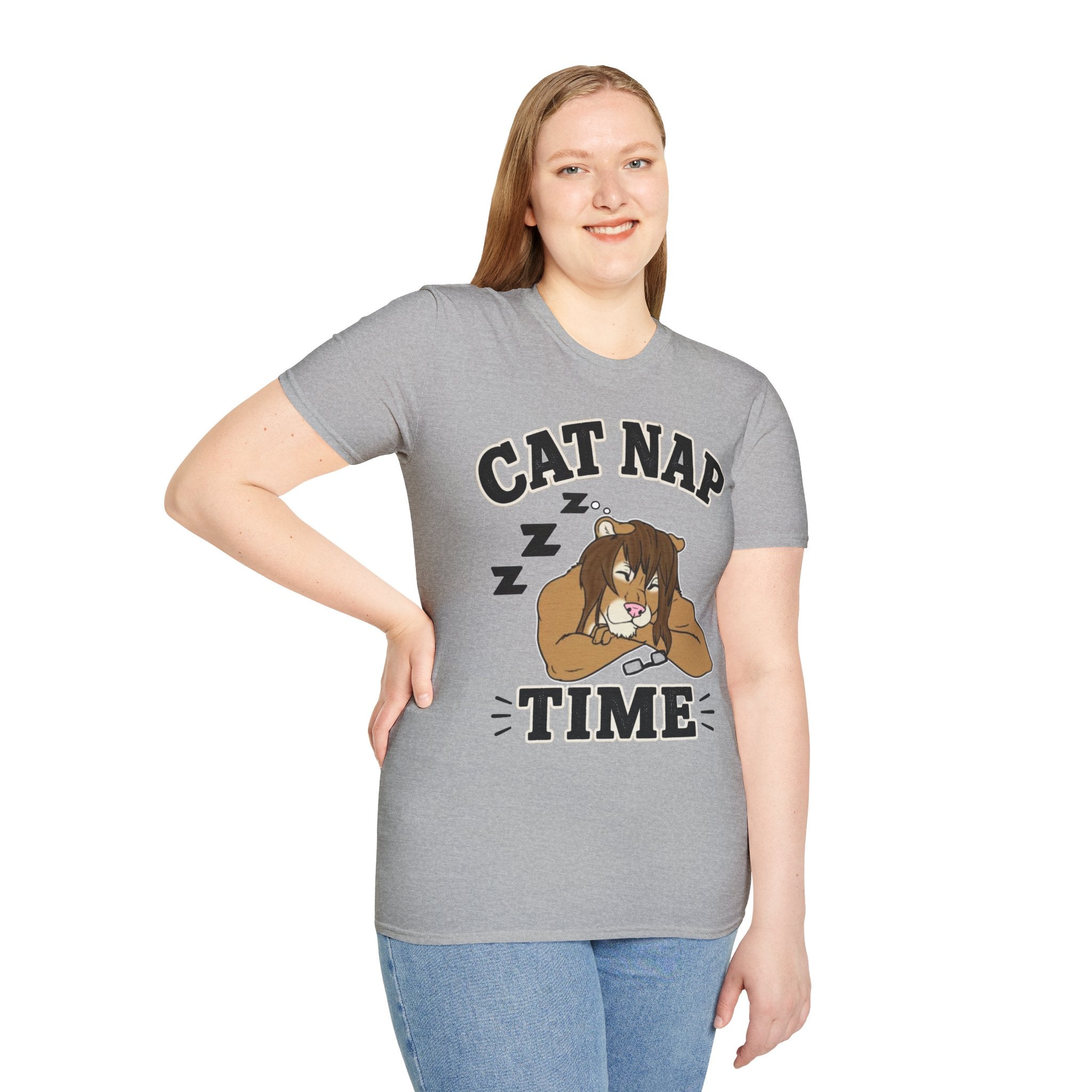 Sleeping Lion Cat Nap T-Shirt | Cute Furry Cat Graphic Tee