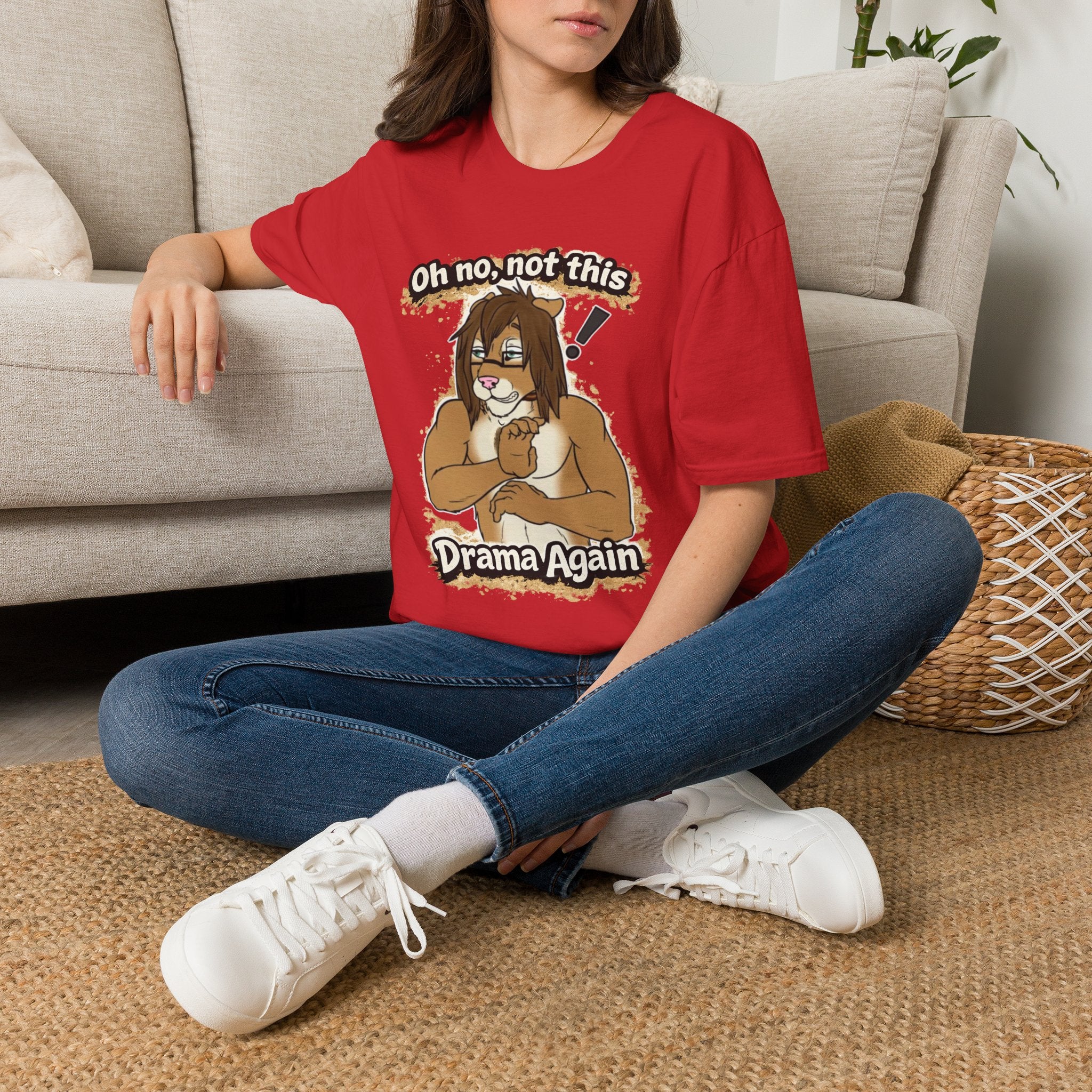 Oh No Not This Drama Again T-Shirt | Sarcastic Furry Character Tee