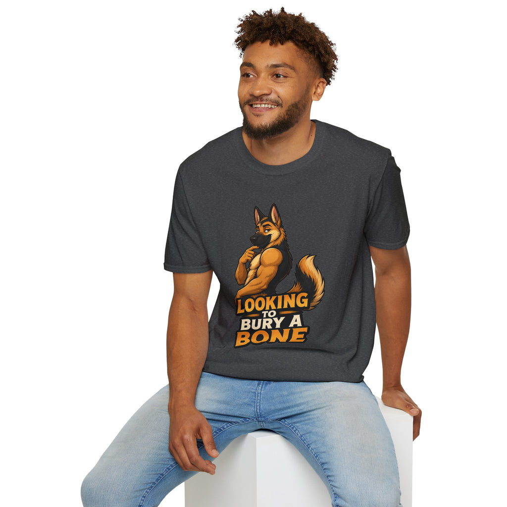 Strong German Shepherd Furry looking to bury a bone T-Shirt | Dog humor