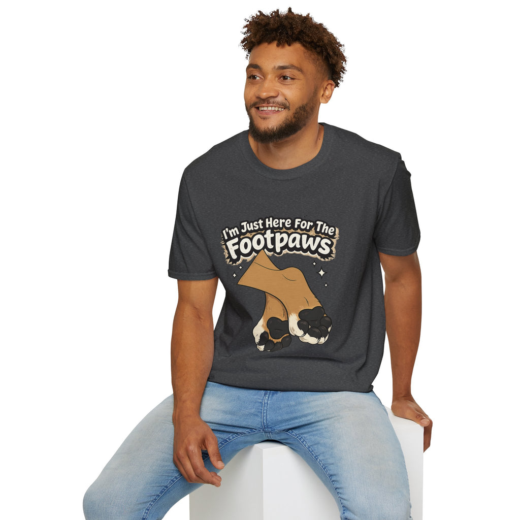Im Just Here For The Footpaws T-Shirt | Lion Paw Illustration, Graphic Tee