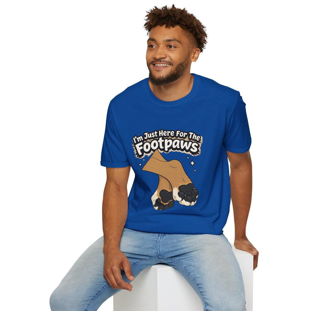 Im Just Here For The Footpaws T-Shirt | Lion Paw Illustration, Graphic Tee