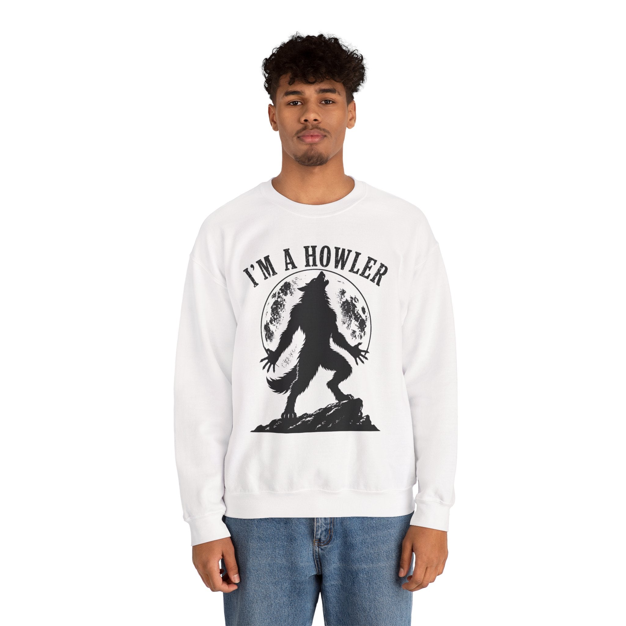 Werewolf Howler Sweeter Crewneck Sweatshirt | Furry Wolf Design