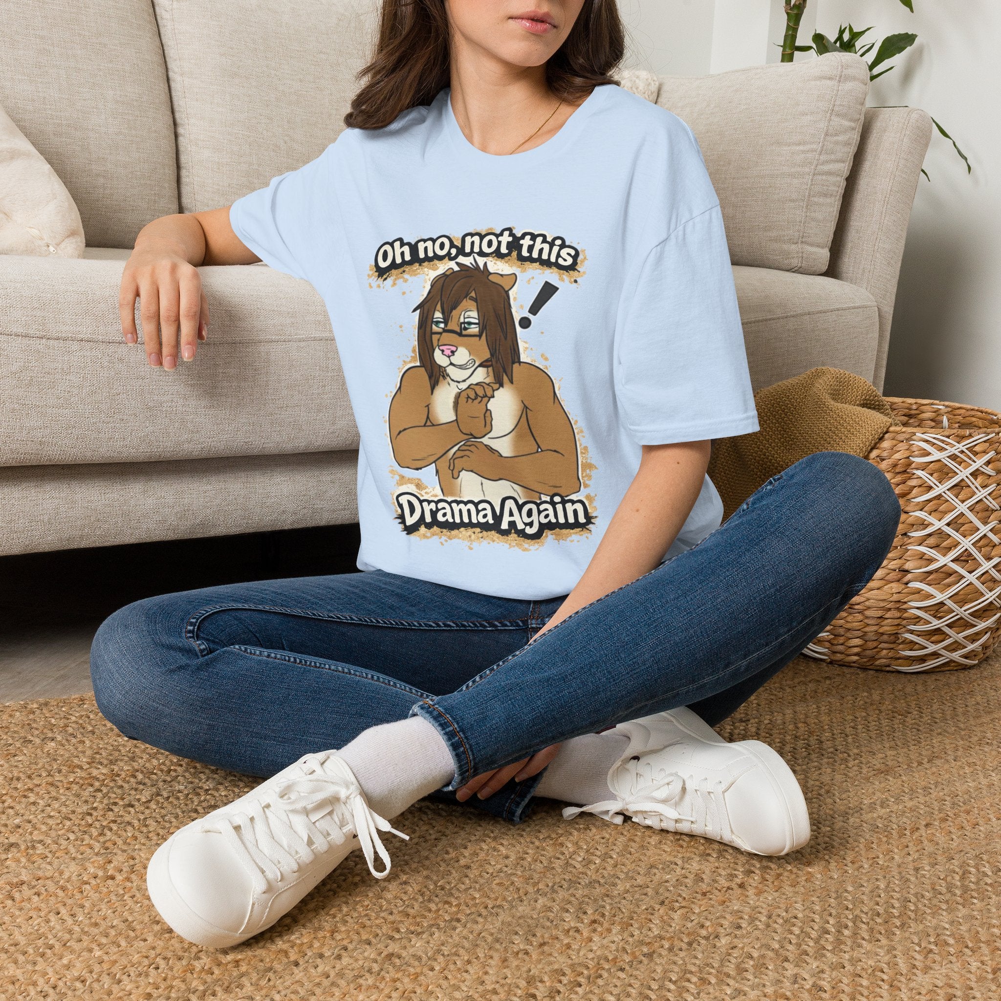 Oh No Not This Drama Again T-Shirt | Sarcastic Furry Character Tee