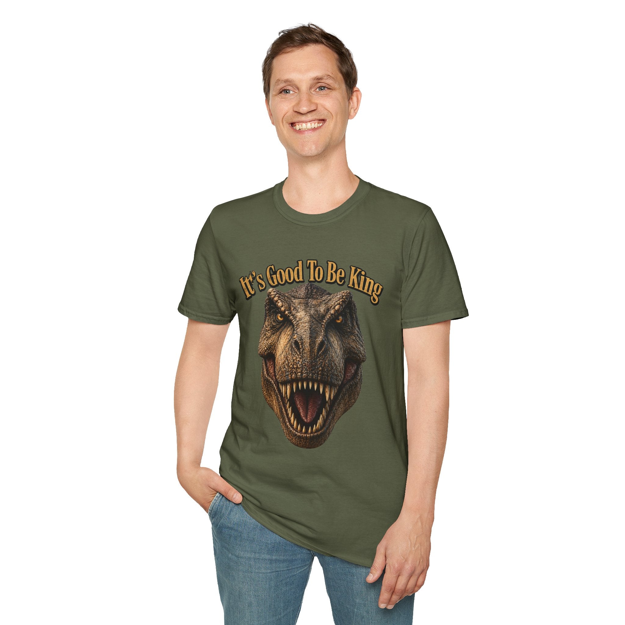 Tyrannosaurus Rex Head It's Good To Be King T-Shirt | Dinosaur Shirt