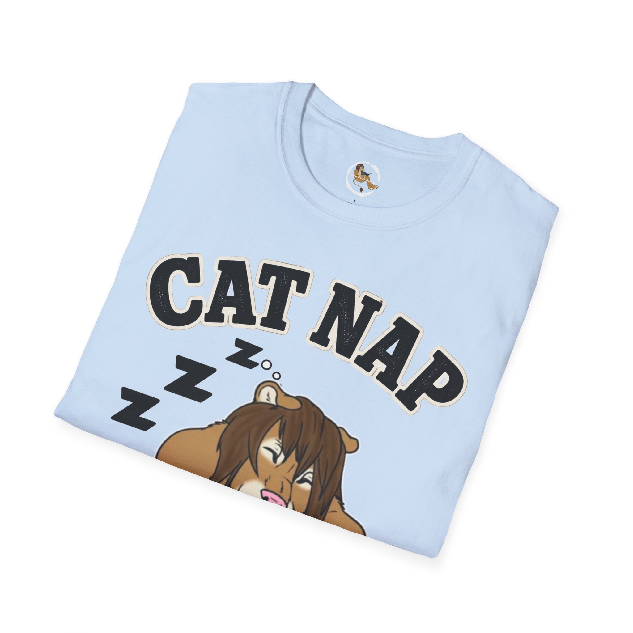 Sleeping Lion Cat Nap T-Shirt | Cute Furry Cat Graphic Tee