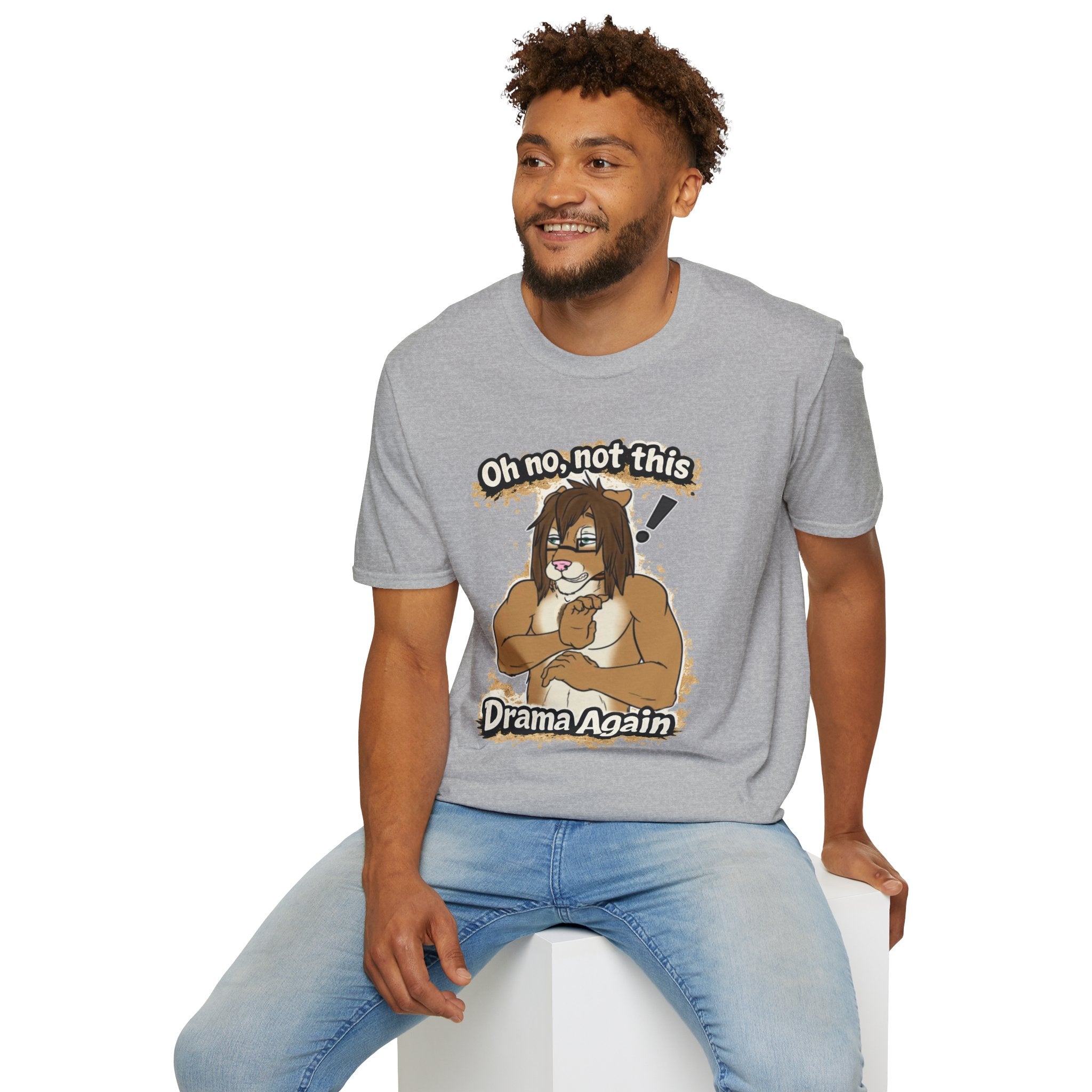 Oh No Not This Drama Again T-Shirt | Sarcastic Furry Character Tee