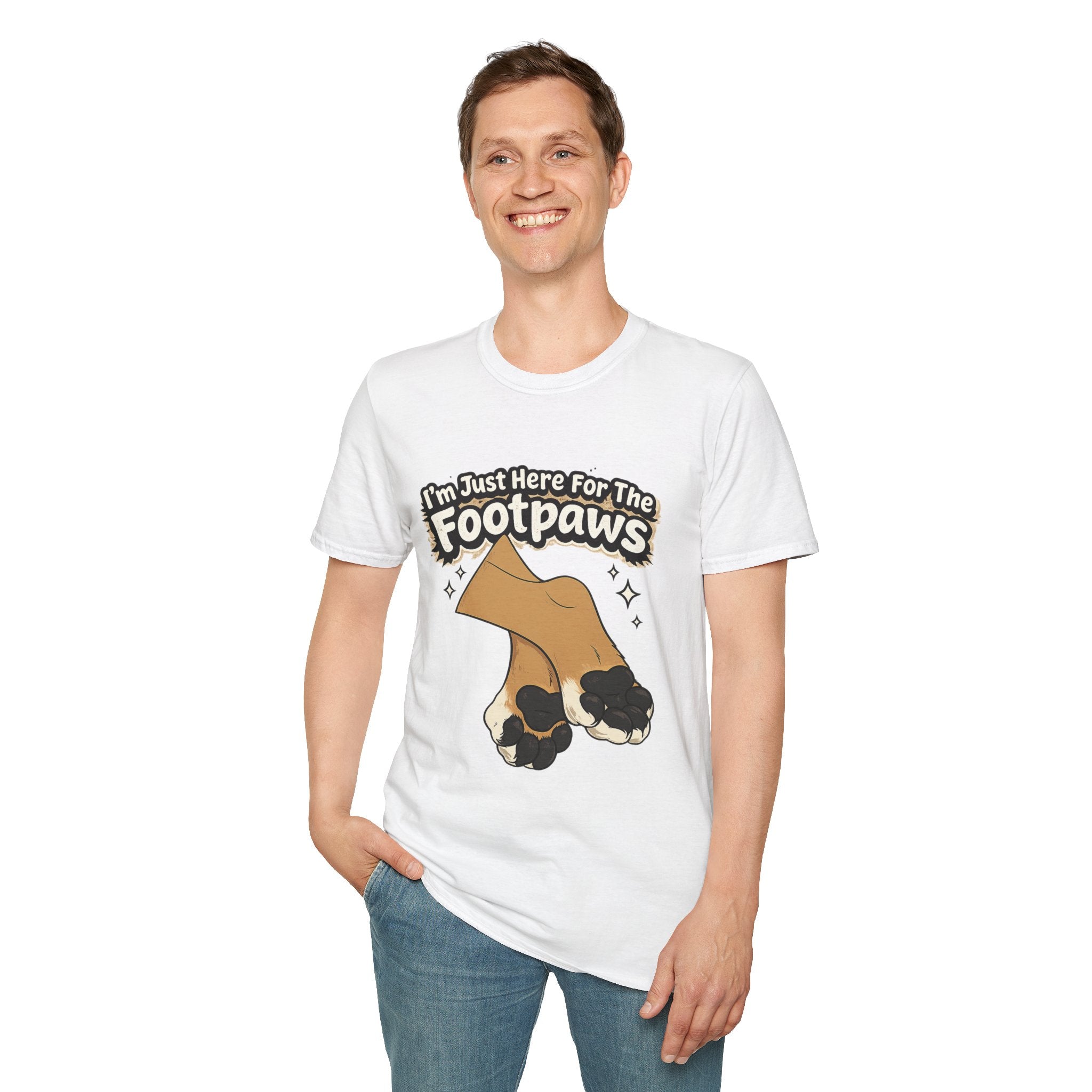 Im Just Here For The Footpaws T-Shirt | Lion Paw Illustration, Graphic Tee