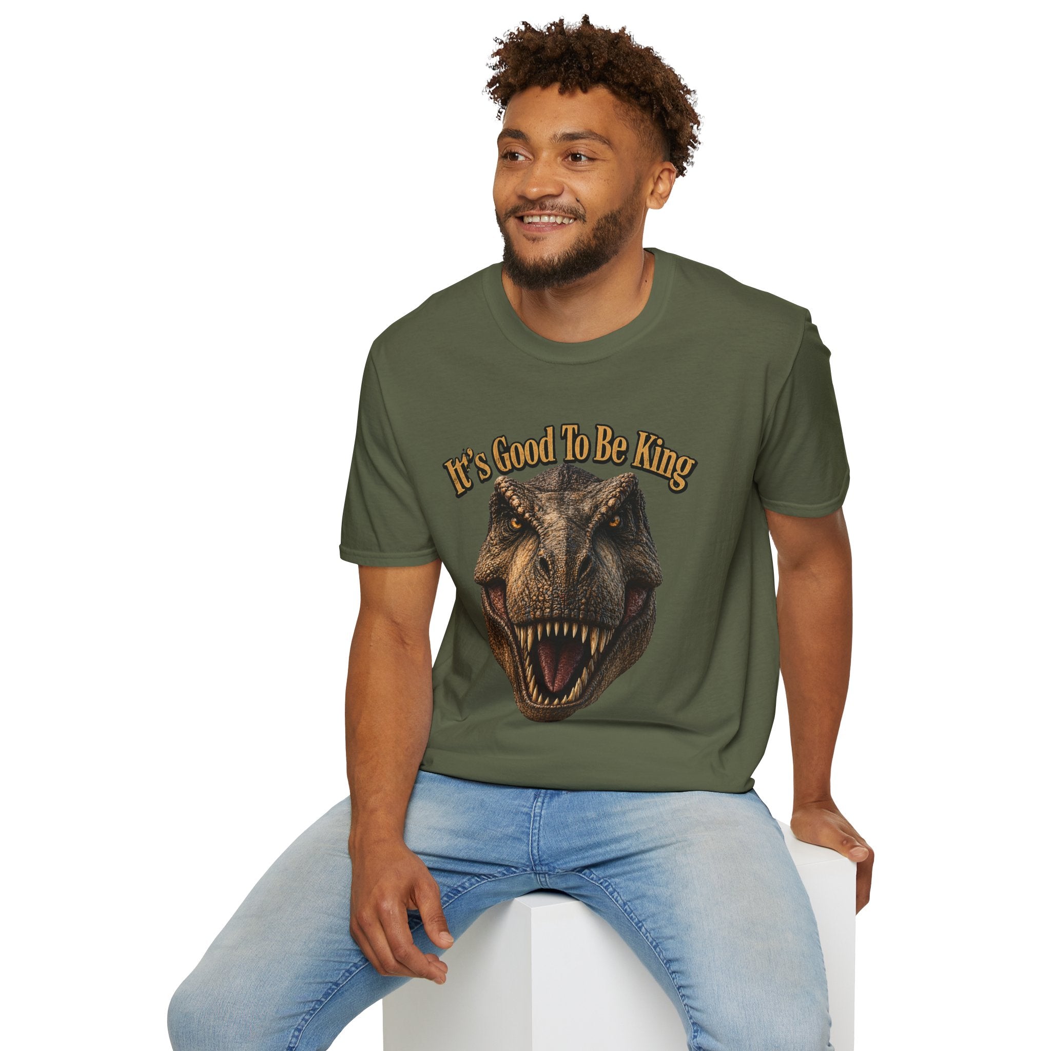 Tyrannosaurus Rex Head It's Good To Be King T-Shirt | Dinosaur Shirt