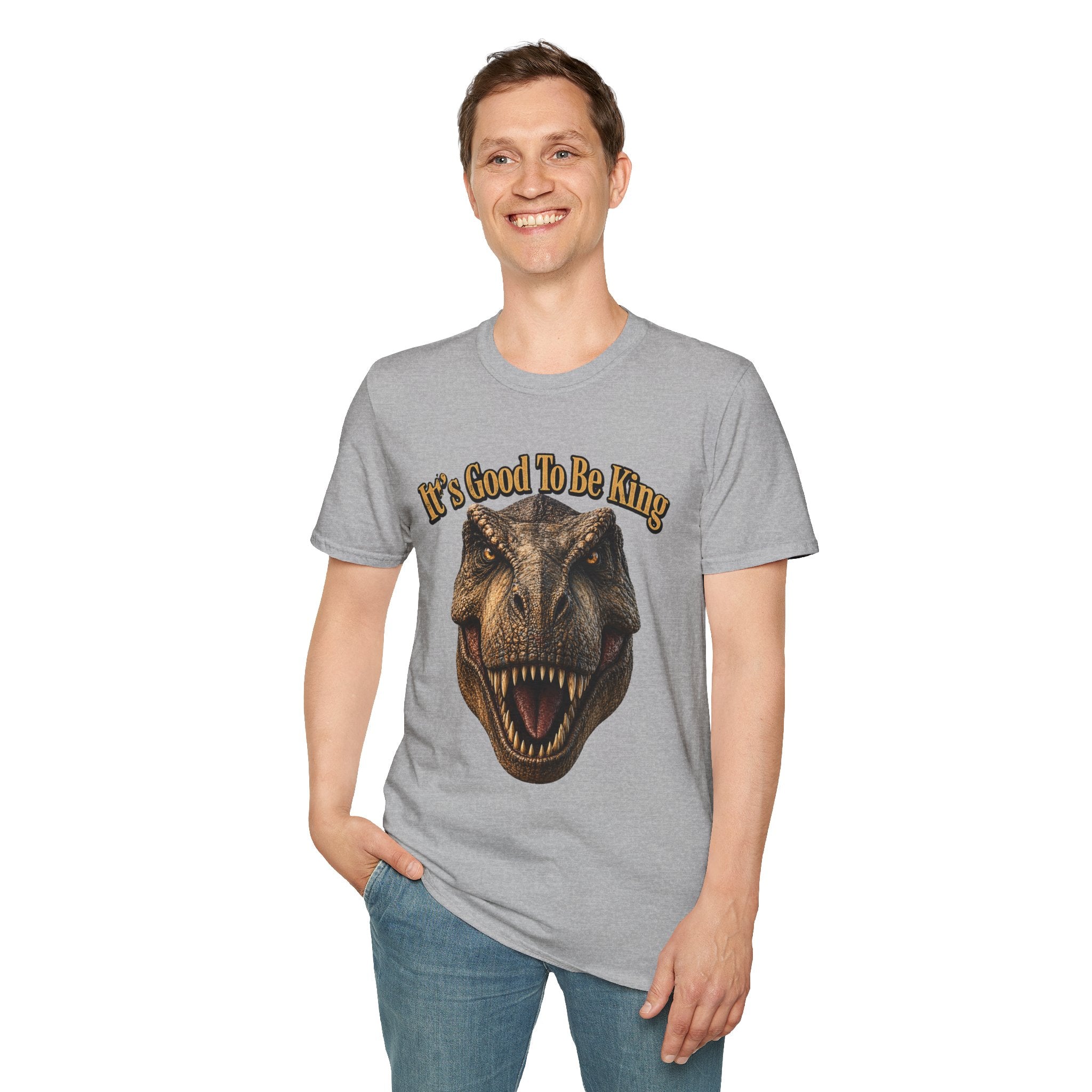 Tyrannosaurus Rex Head It's Good To Be King T-Shirt | Dinosaur Shirt