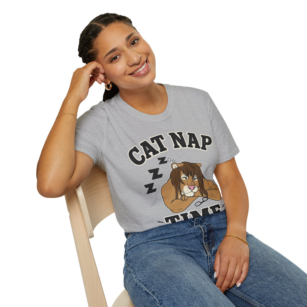 Sleeping Lion Cat Nap T-Shirt | Cute Furry Cat Graphic Tee