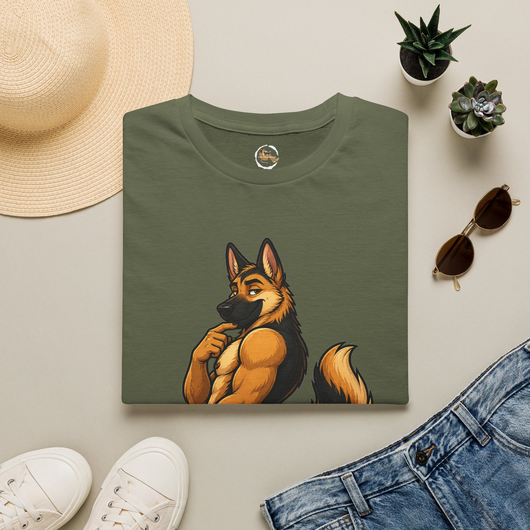 Strong German Shepherd Furry looking to bury a bone T-Shirt | Dog humor