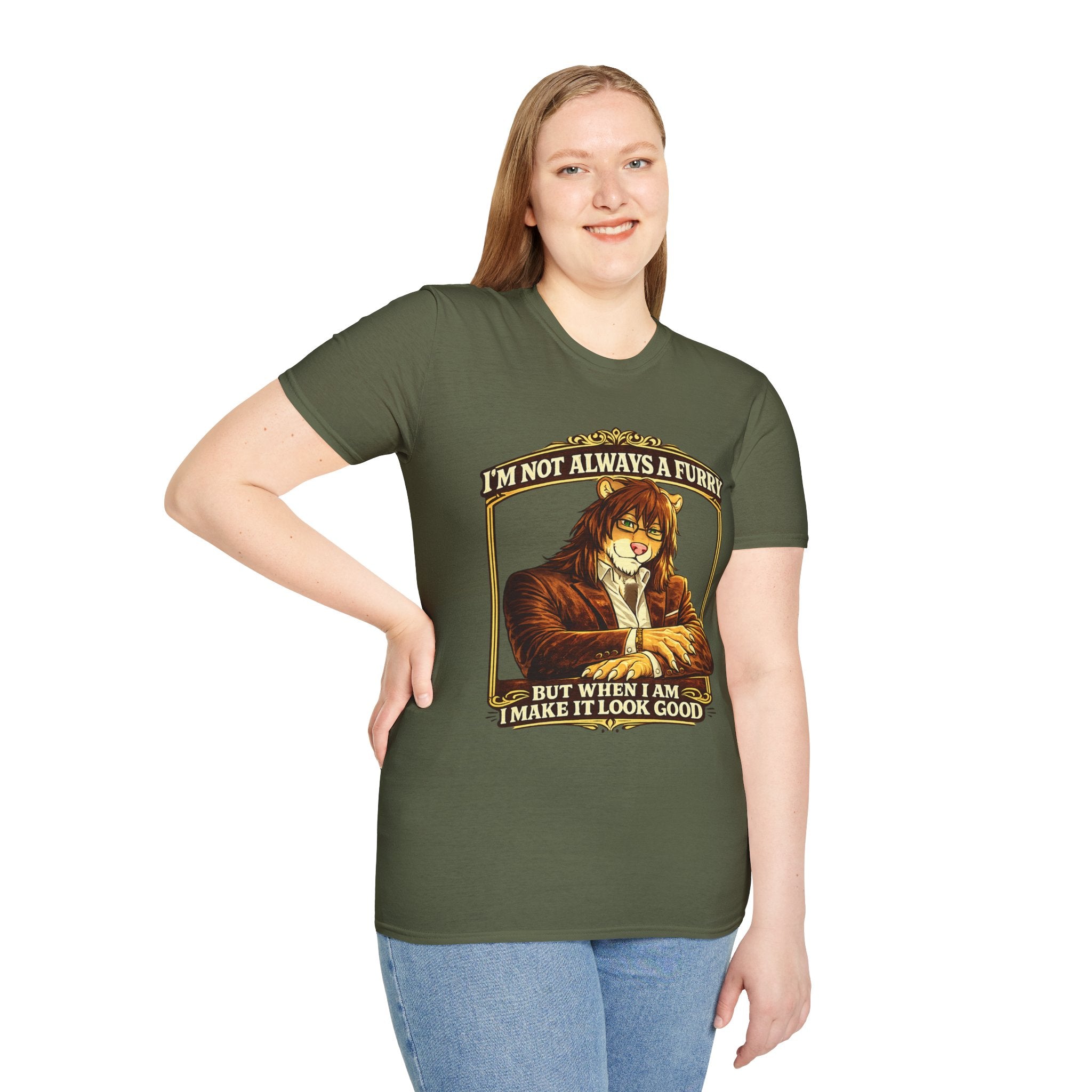Furry Graphic T-Shirt — “I’m Not Always a Furry But When I Am I Make It Look Good”