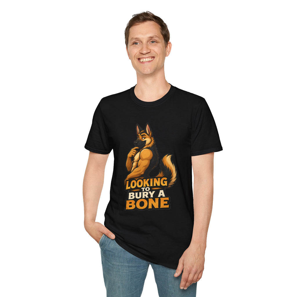 Strong German Shepherd Furry looking to bury a bone T-Shirt | Dog humor