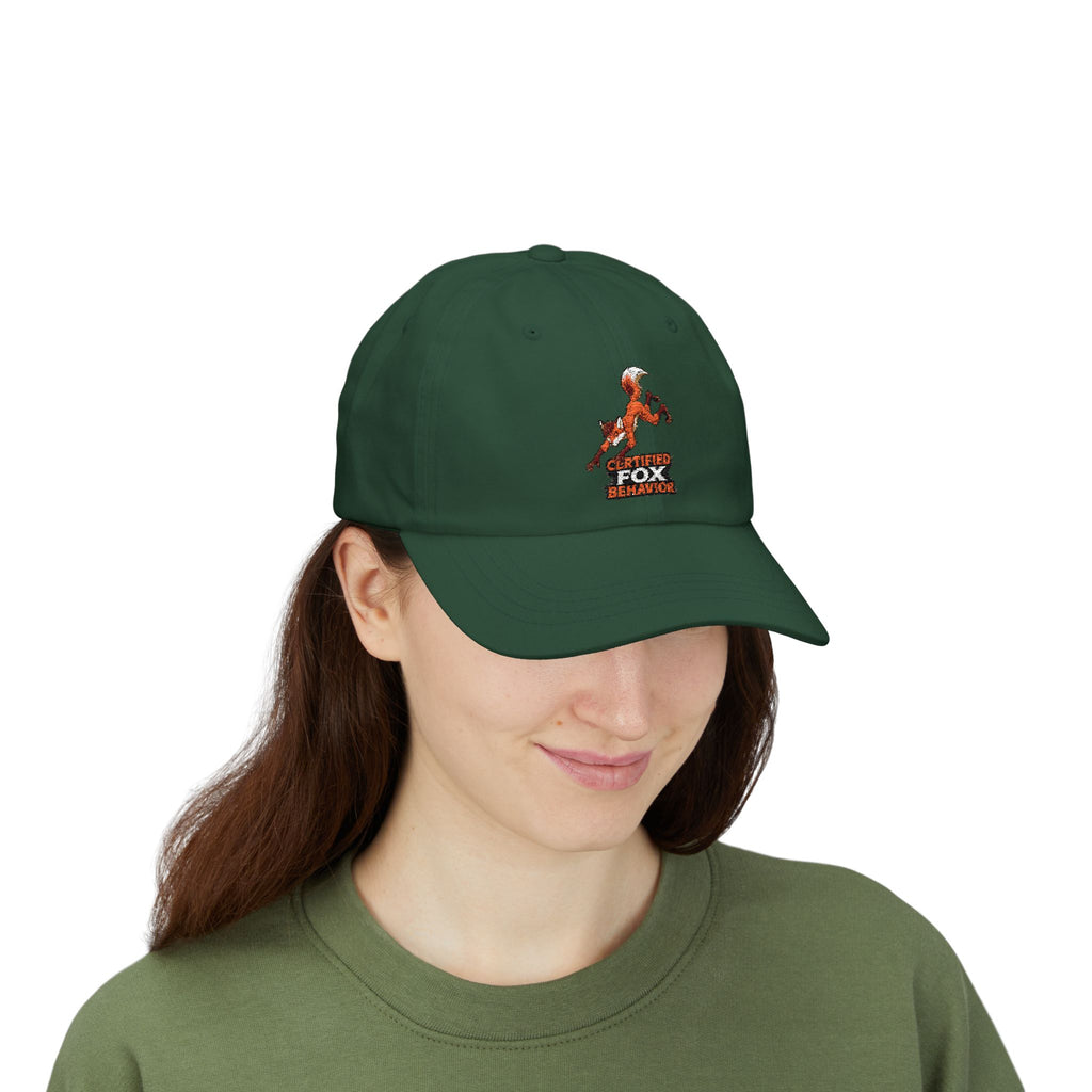 Crafted Fox Illustration Dad Cap | Retro Fox Behavior Logo