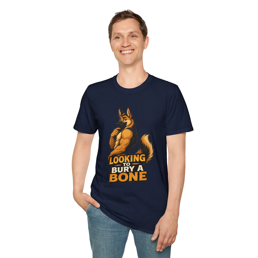 Strong German Shepherd Furry looking to bury a bone T-Shirt | Dog humor