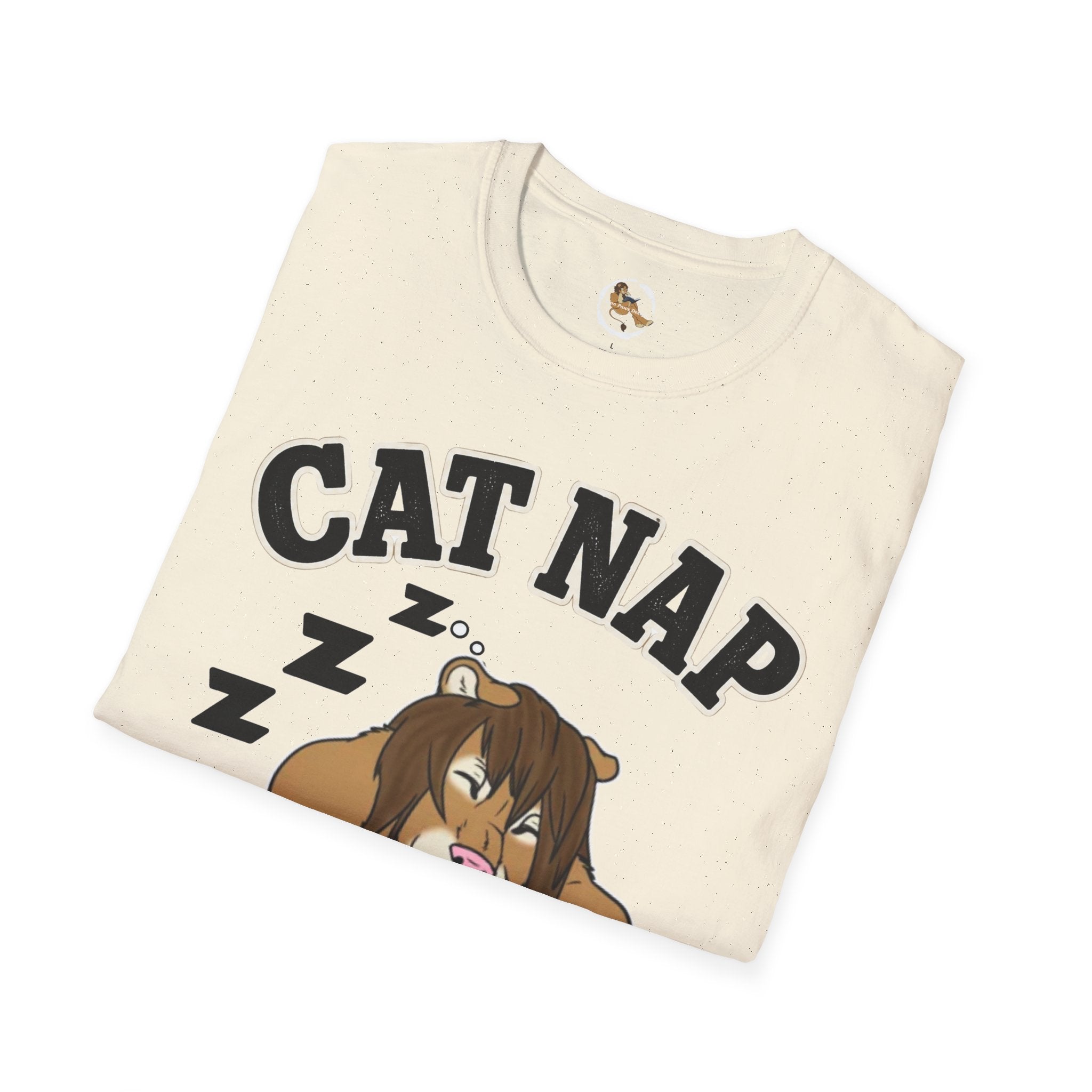 Sleeping Lion Cat Nap T-Shirt | Cute Furry Cat Graphic Tee