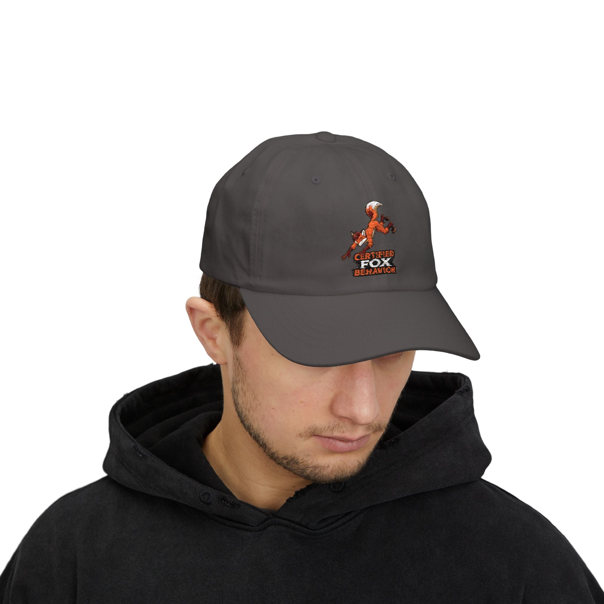 Crafted Fox Illustration Dad Cap | Retro Fox Behavior Logo