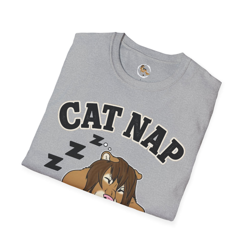 Sleeping Lion Cat Nap T-Shirt | Cute Furry Cat Graphic Tee