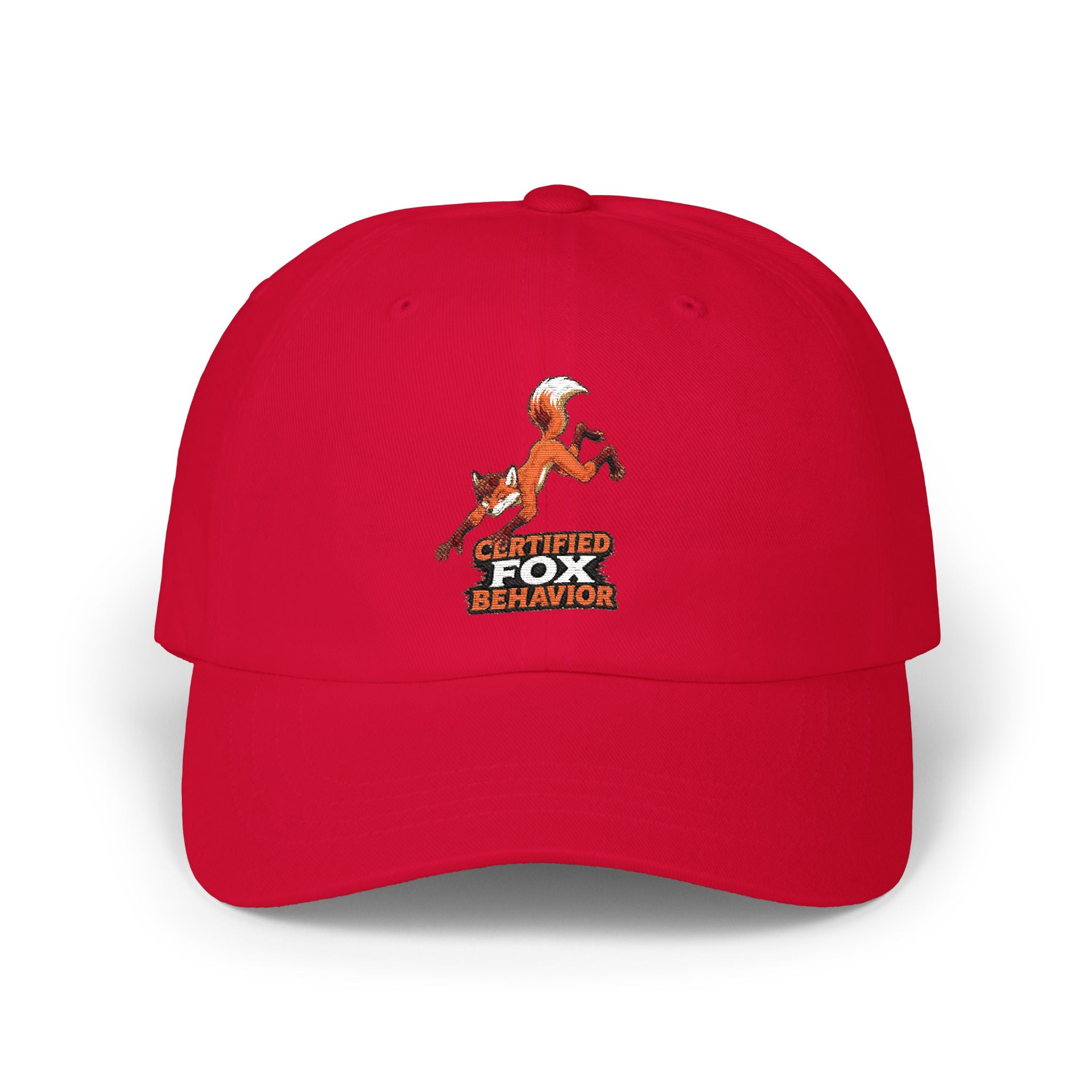 Crafted Fox Illustration Dad Cap | Retro Fox Behavior Logo