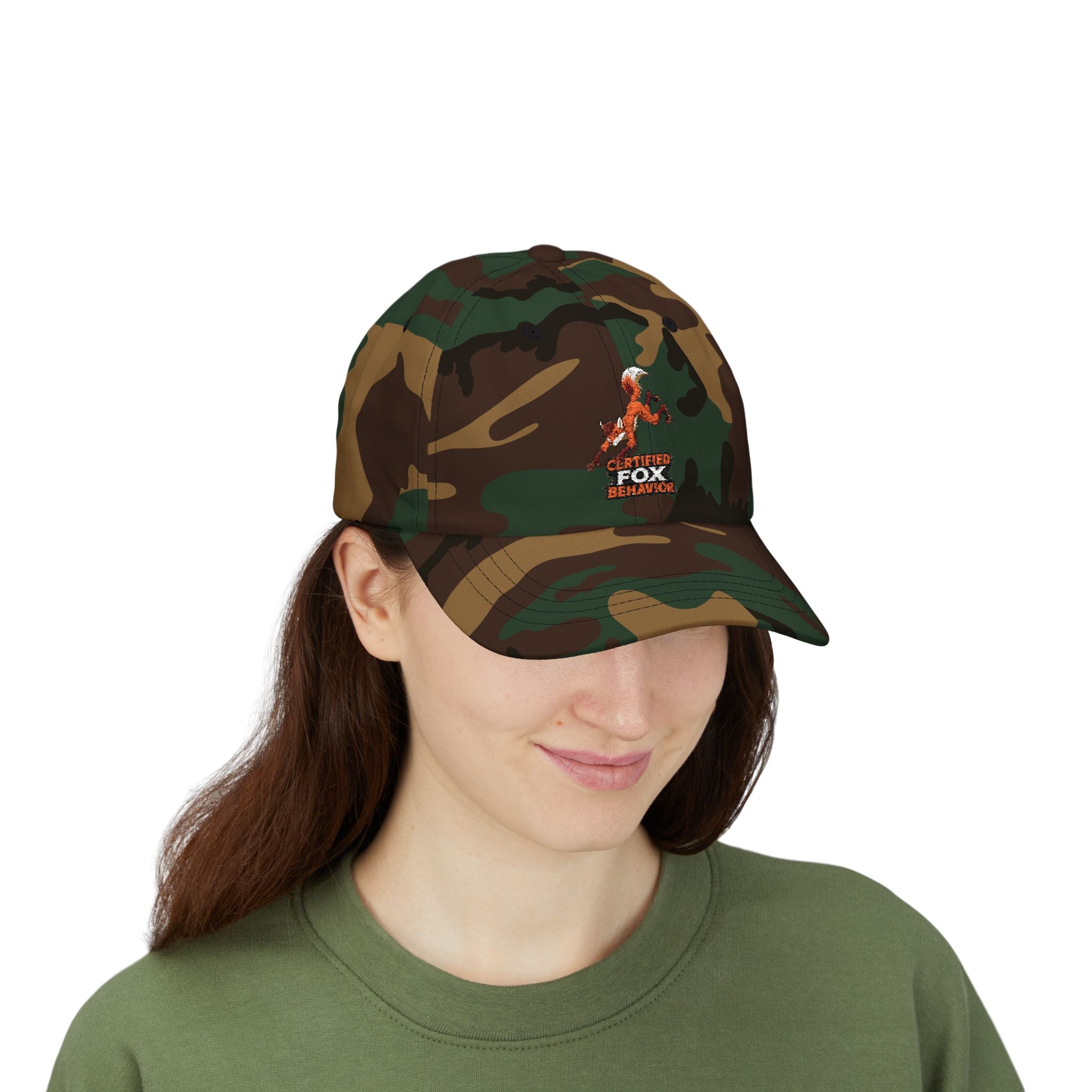 Crafted Fox Illustration Dad Cap | Retro Fox Behavior Logo