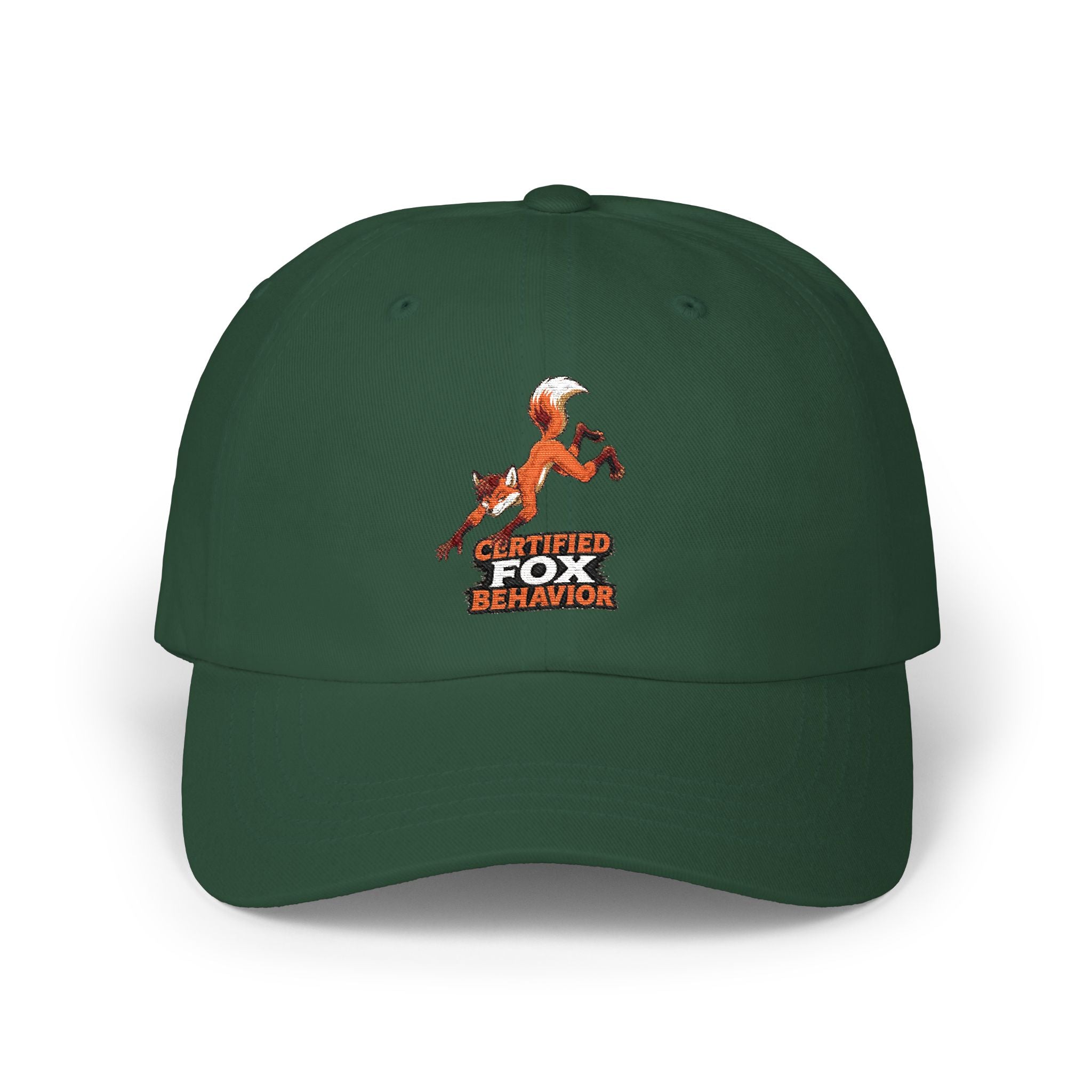 Crafted Fox Illustration Dad Cap | Retro Fox Behavior Logo