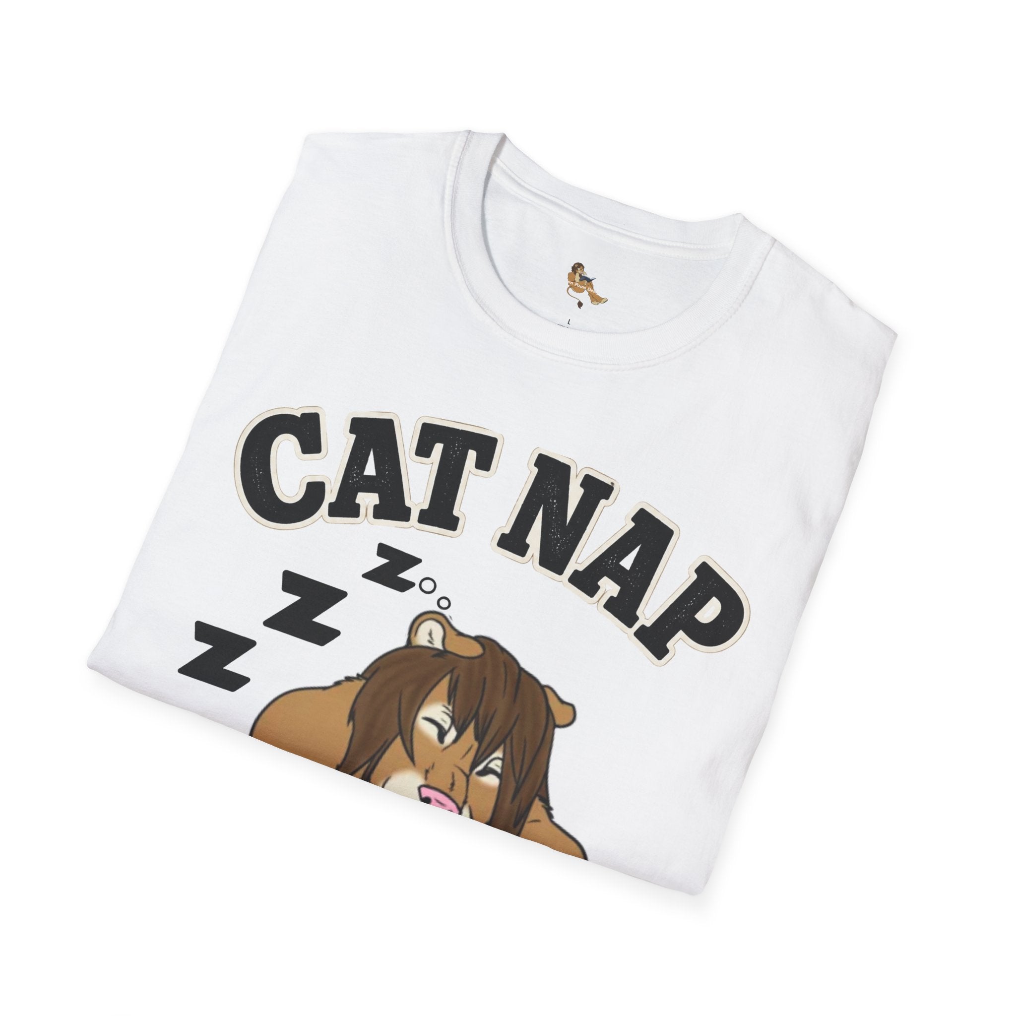 Sleeping Lion Cat Nap T-Shirt | Cute Furry Cat Graphic Tee