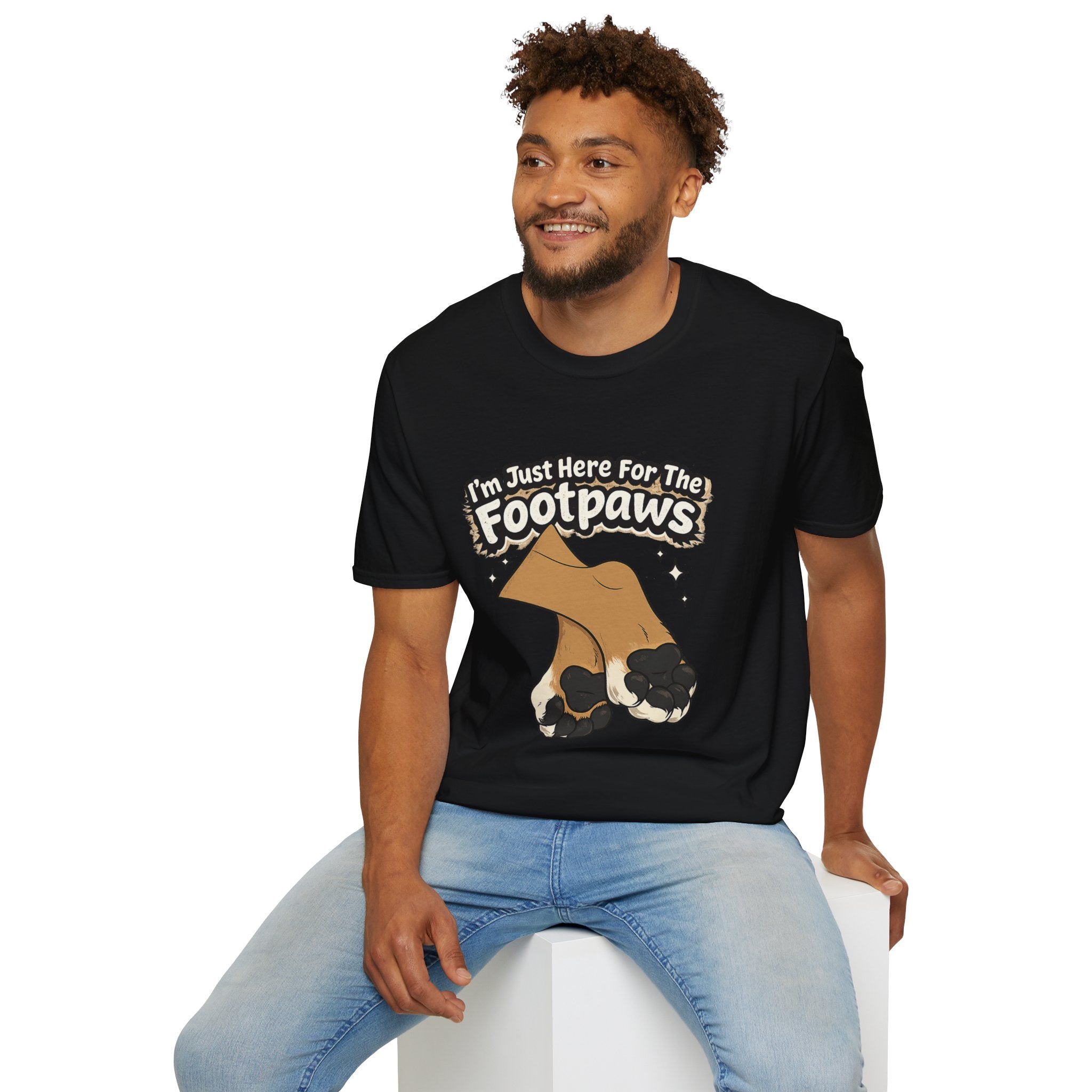 Im Just Here For The Footpaws T-Shirt | Lion Paw Illustration, Graphic Tee