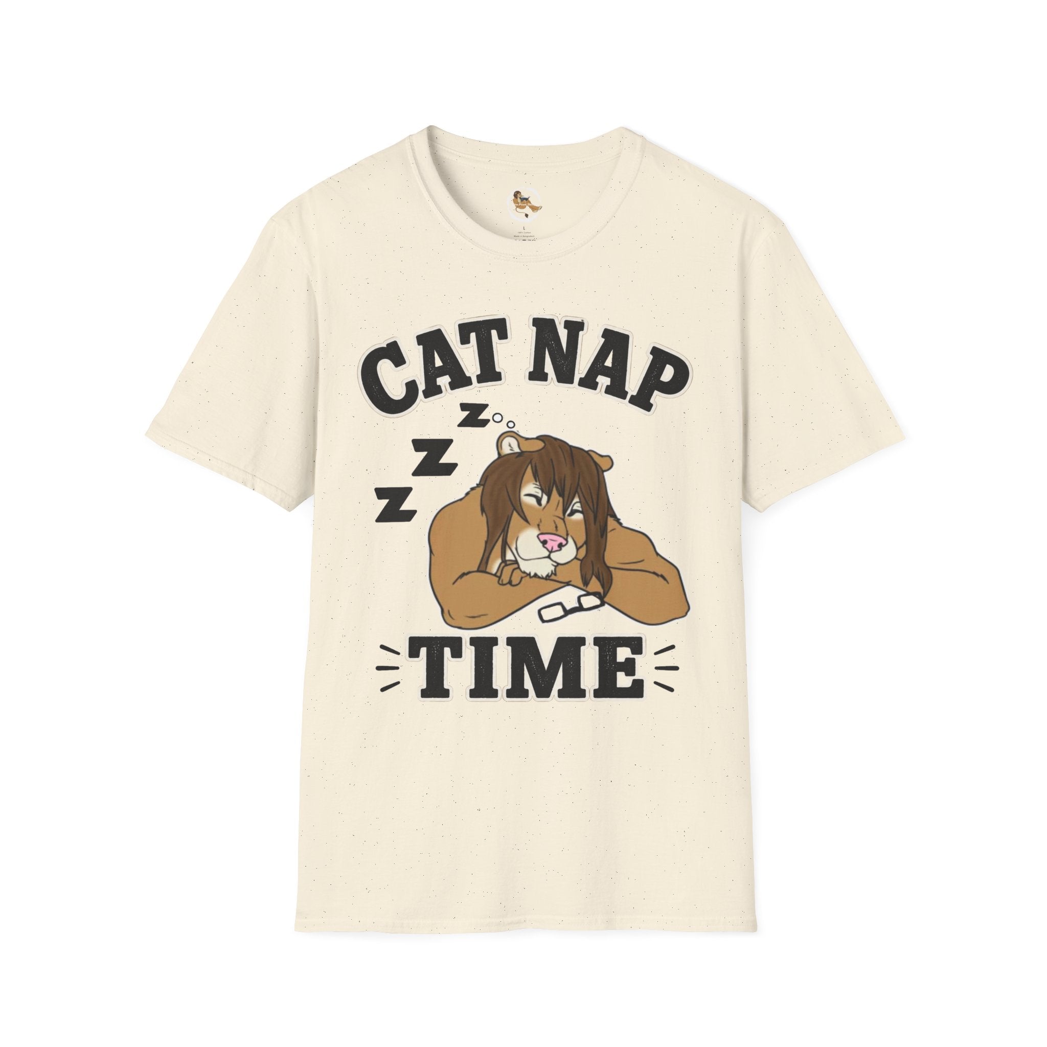 Sleeping Lion Cat Nap T-Shirt | Cute Furry Cat Graphic Tee