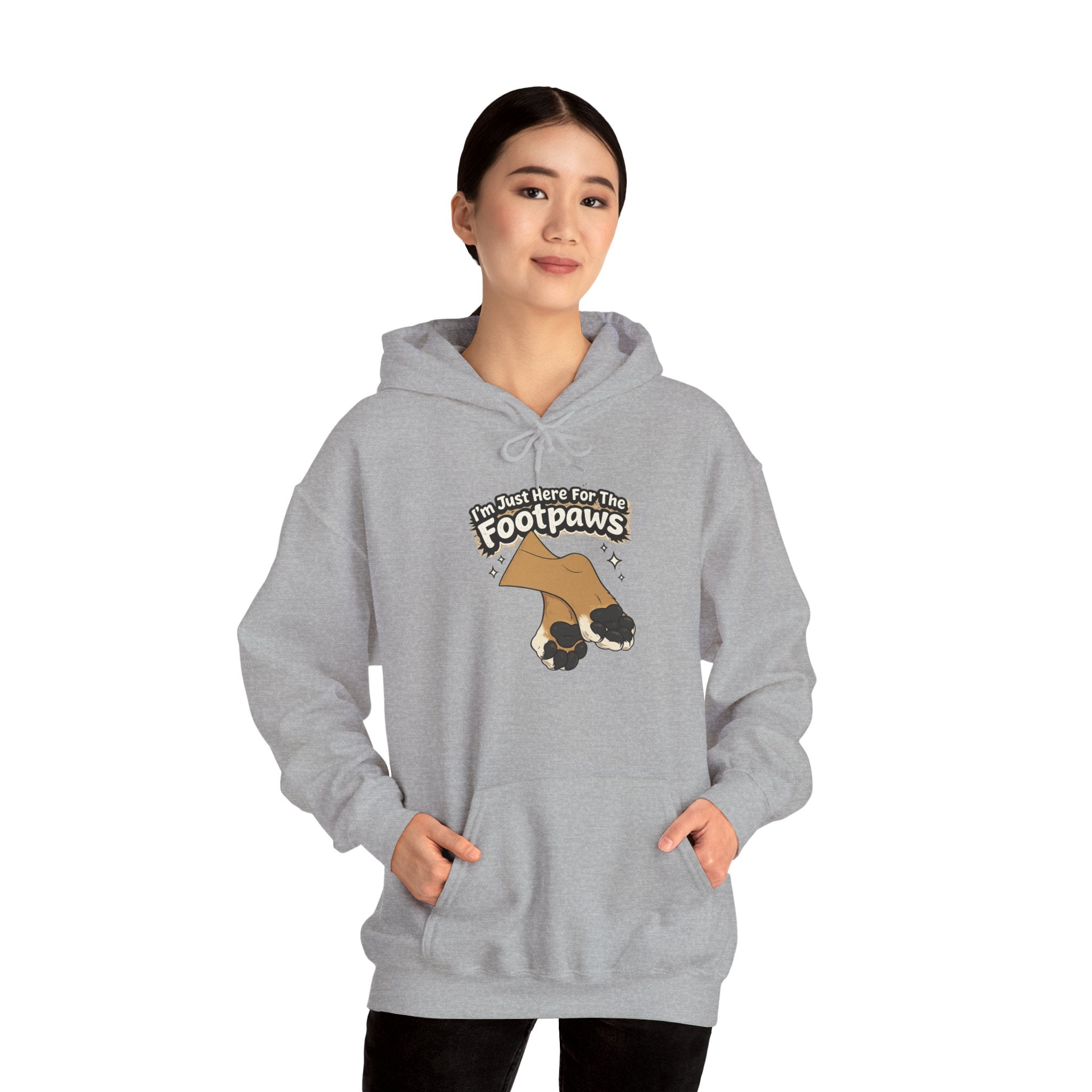 Footpaws Lion Paw Illustration Hoodie | Cute Feline Paws Graphic