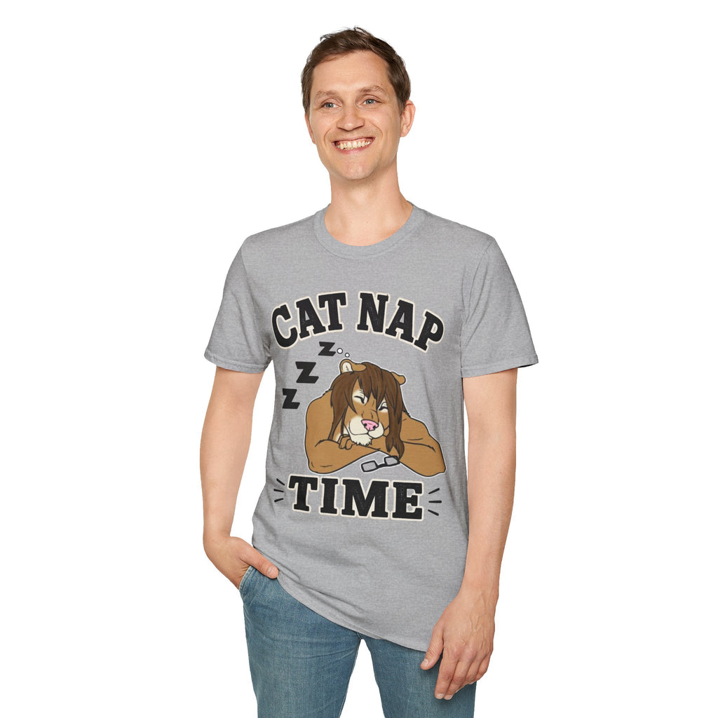 Sleeping Lion Cat Nap T-Shirt | Cute Furry Cat Graphic Tee