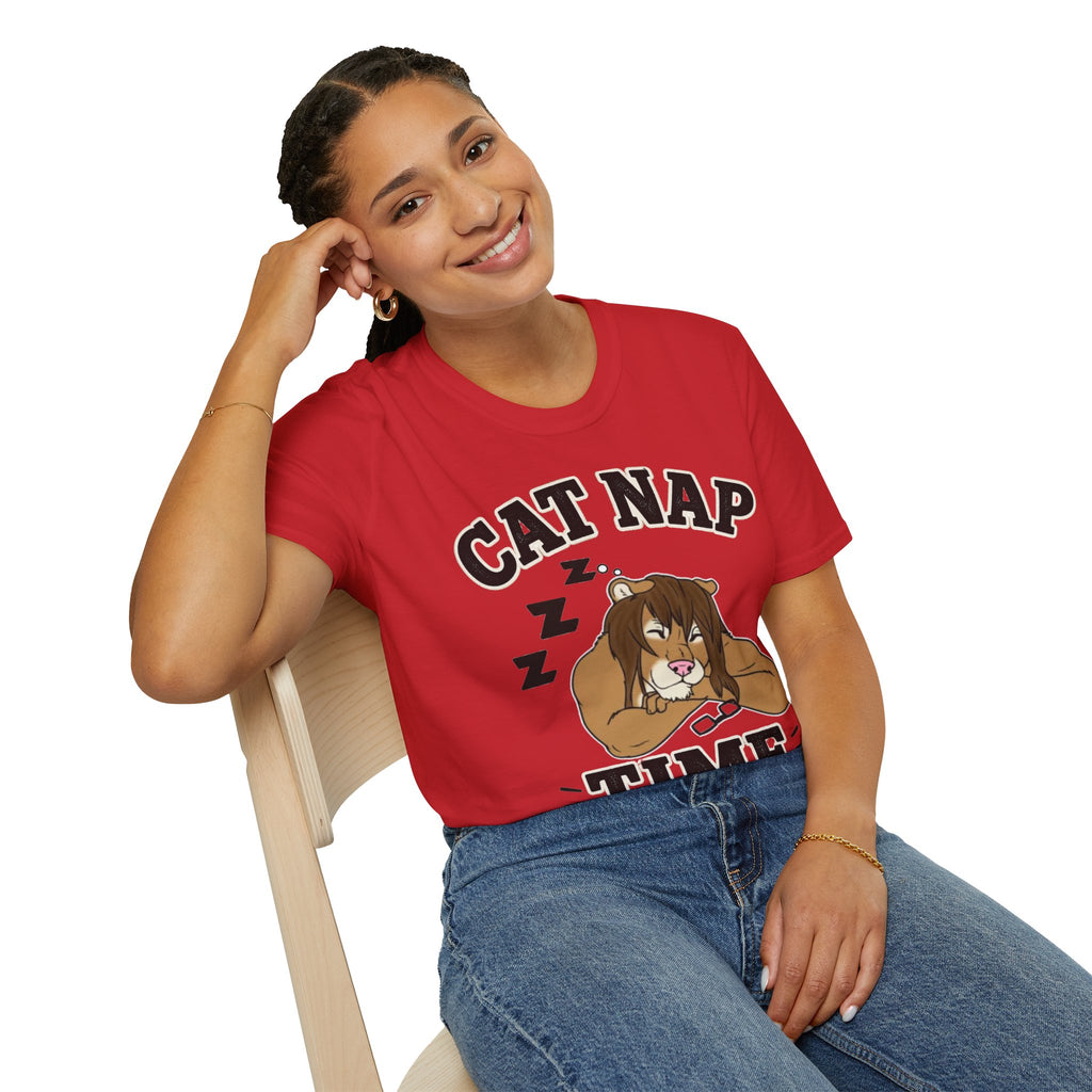 Sleeping Lion Cat Nap T-Shirt | Cute Furry Cat Graphic Tee