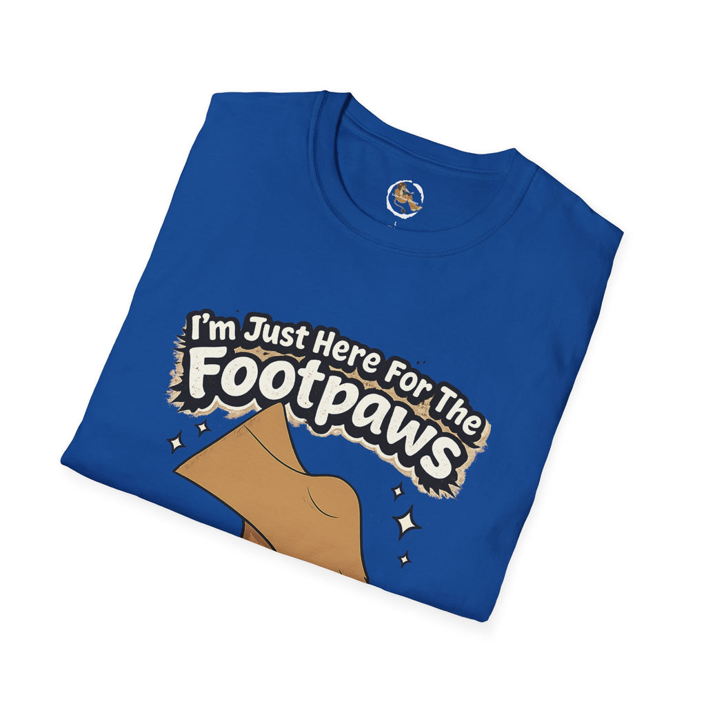 Im Just Here For The Footpaws T-Shirt | Lion Paw Illustration, Graphic Tee